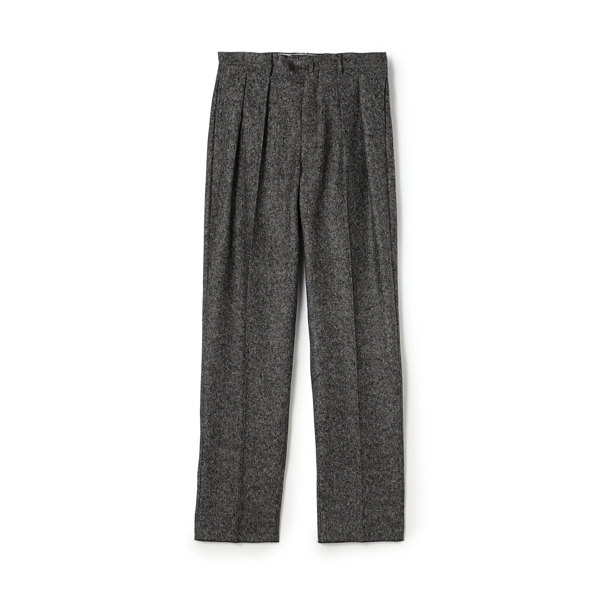 BERNARD ZINS VANEAU ウールホームスパン 2プリーツトラウザーズ