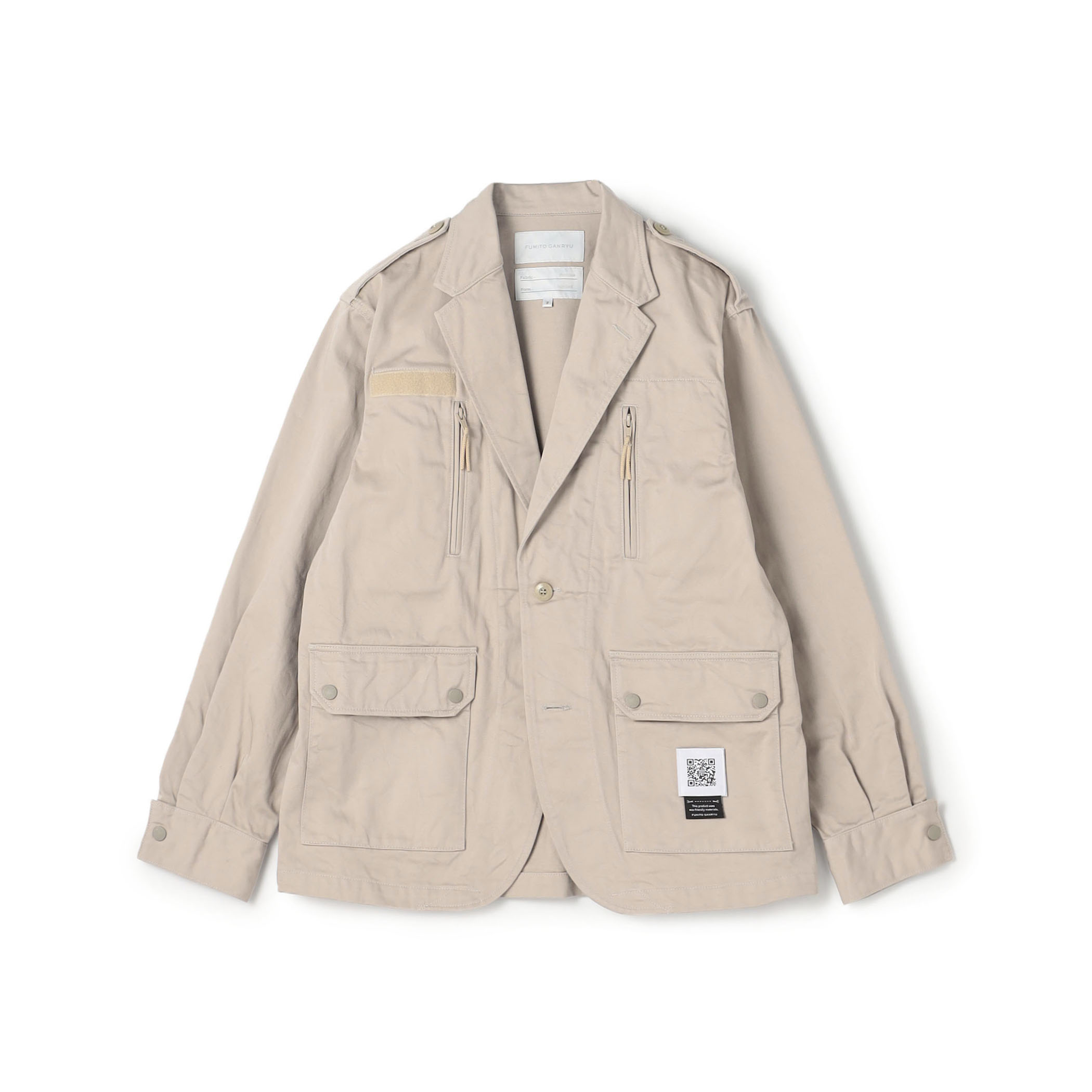 FUMITO GANRYU Lapelled F-2 jacket コットン ラペルドジャケット