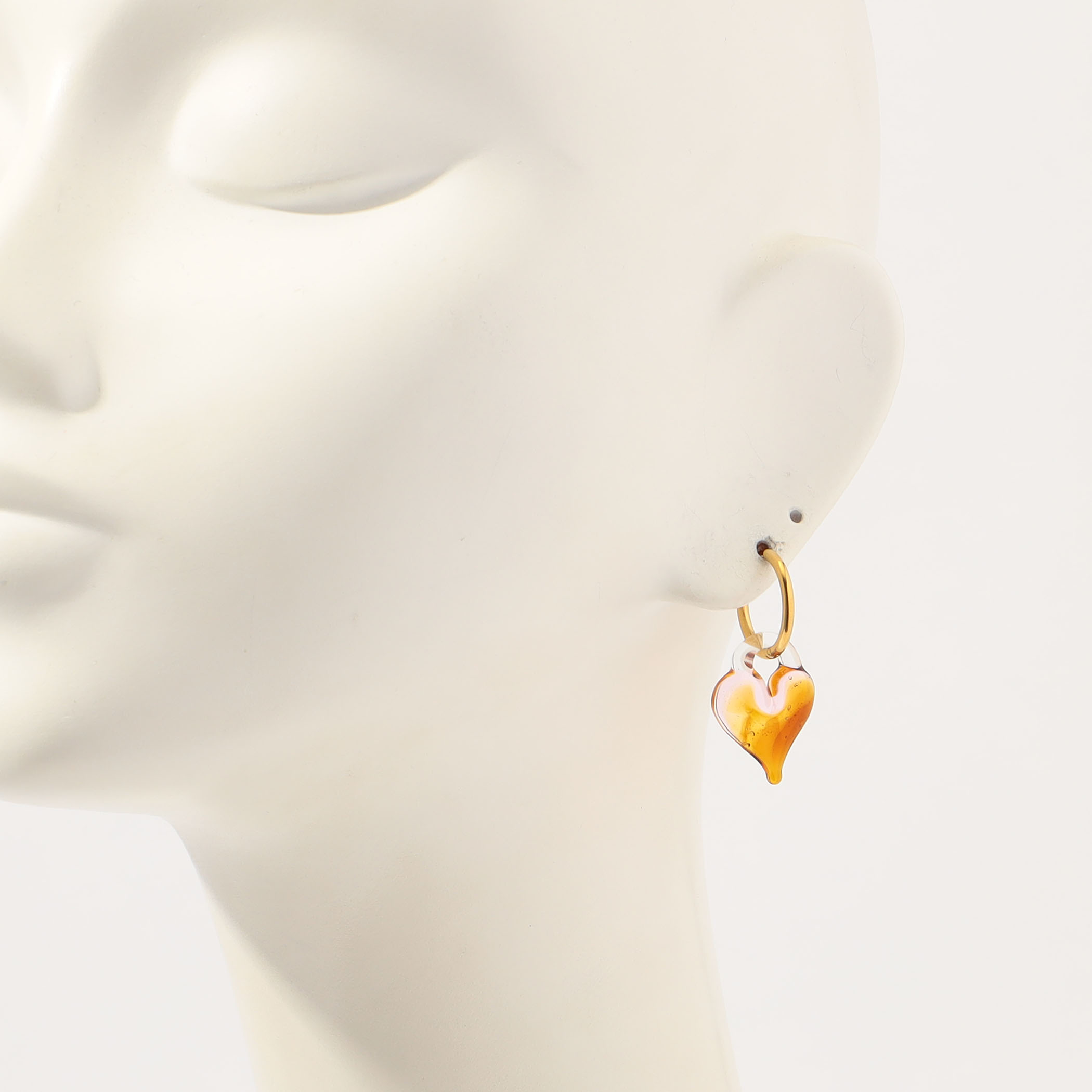 LEVENS JEWELS ハート型ガラスピアス 紫色 item0f26944c5f5911ee858b0242ac