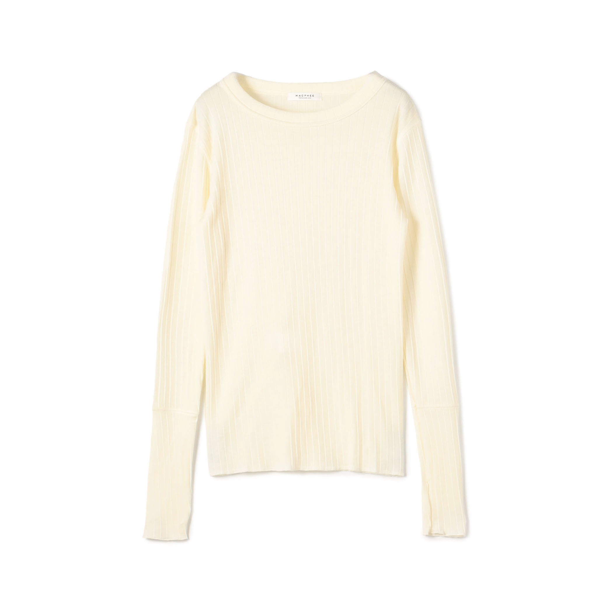 ウールリブ クルーネックプルオーバー