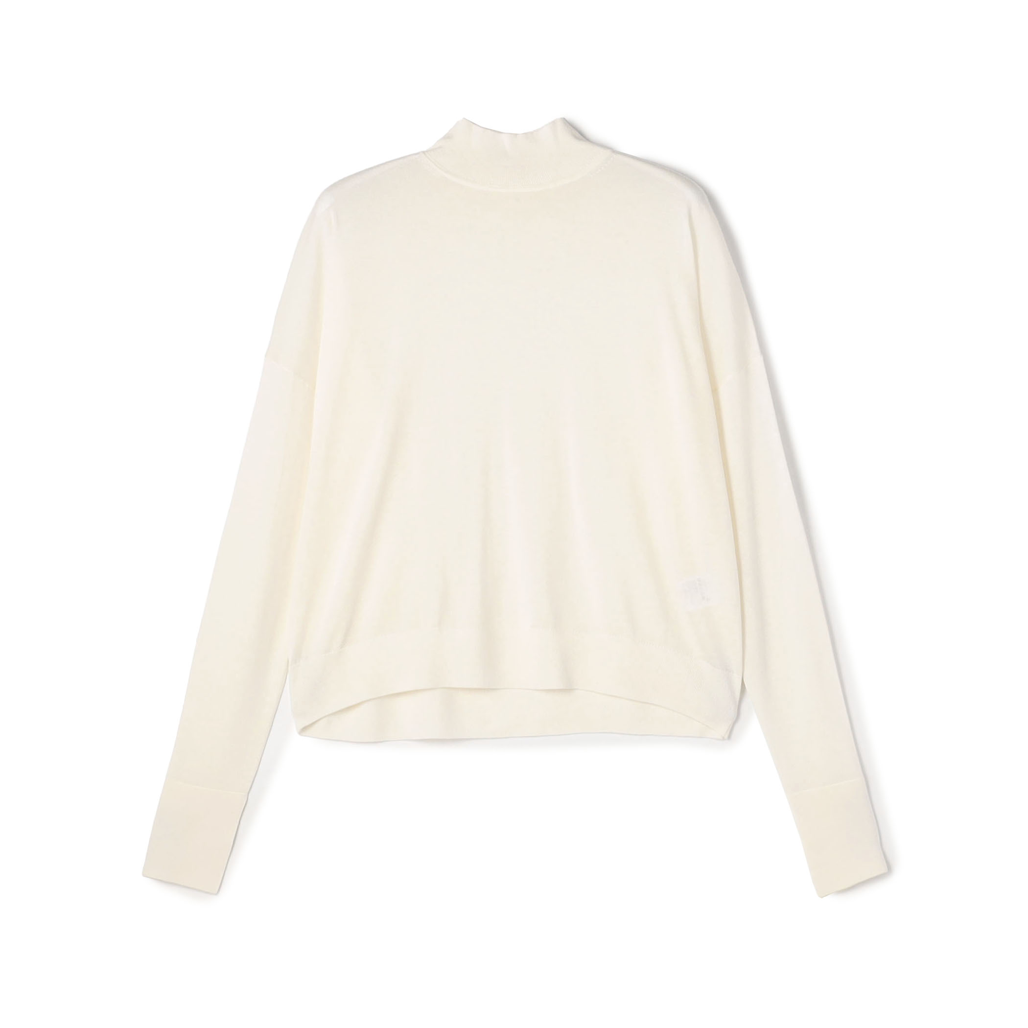 カシミヤシルク モックネックプルオーバー