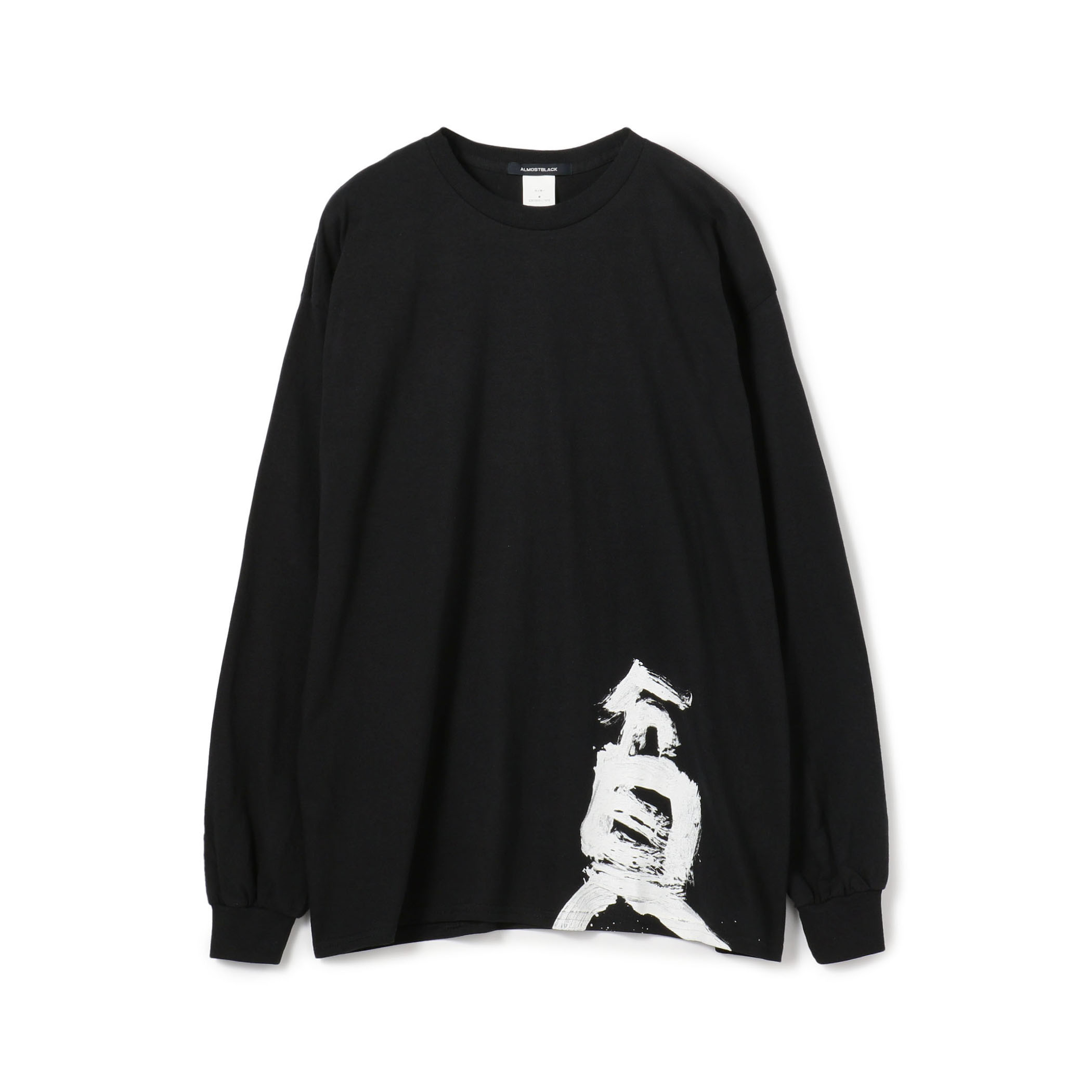 ALMOSTBLACK CREW NECK PRINT LONG