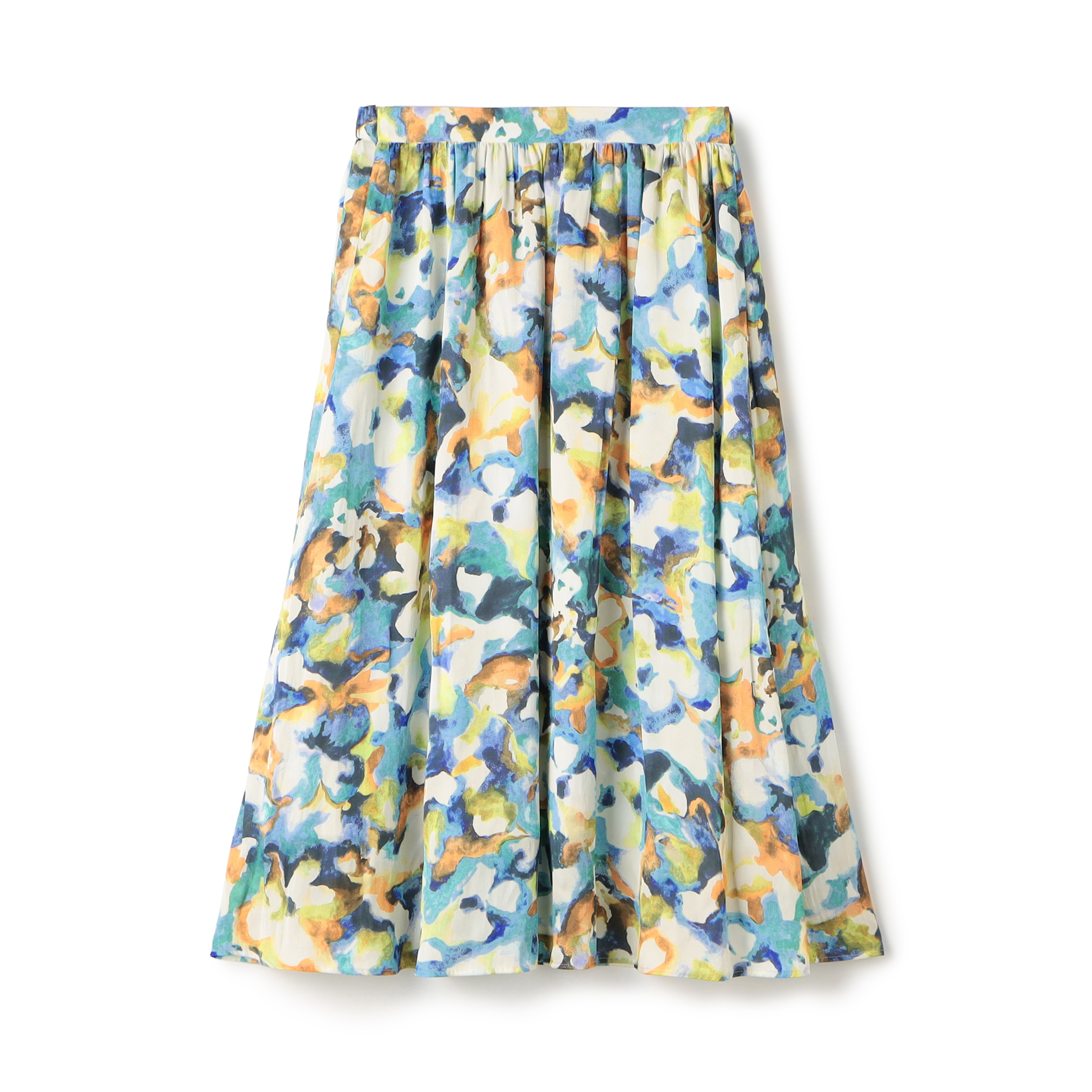 ミスティーフラワープリント ボリュームギャザースカート