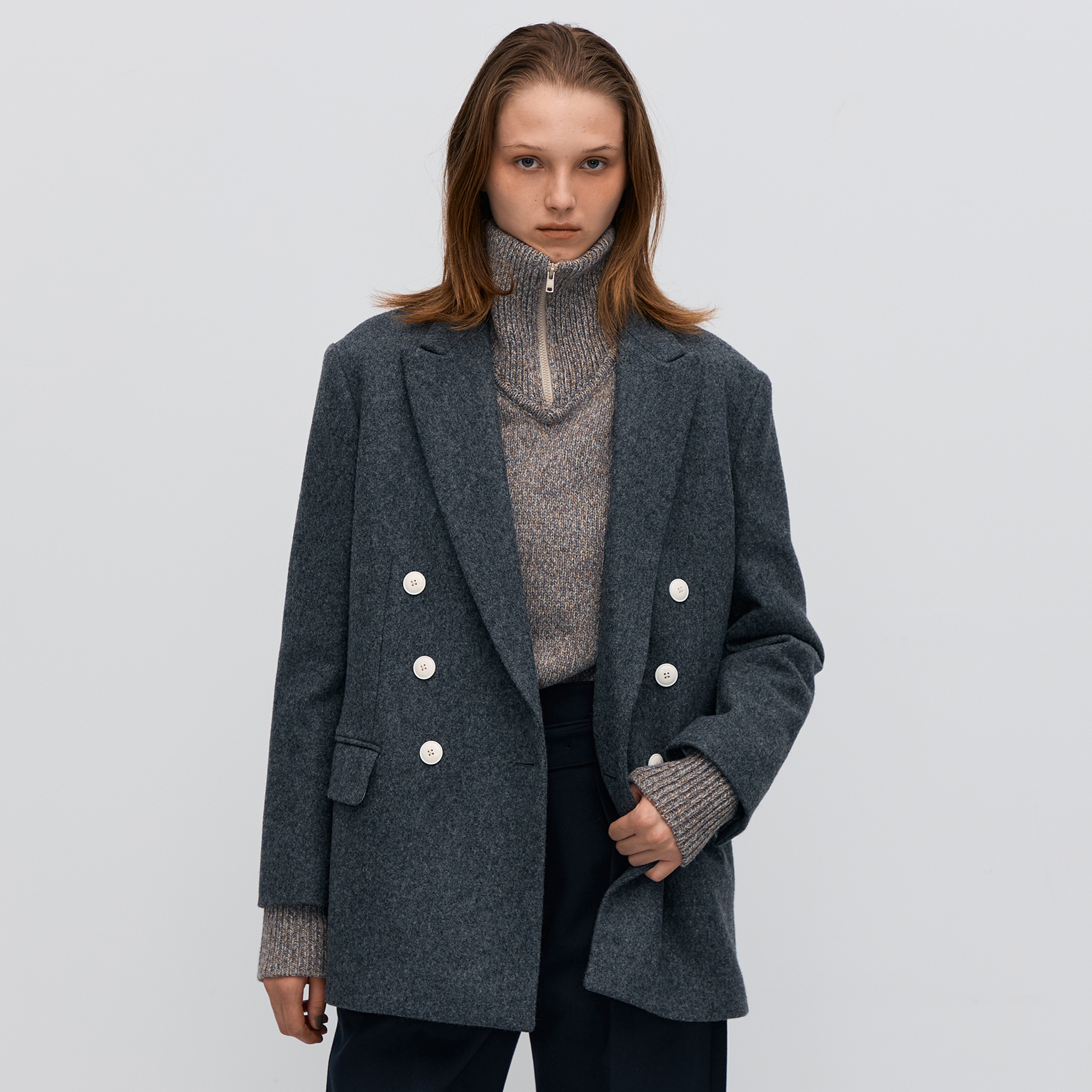 ウールメルトン ジャケットコート｜トゥモローランド 公式通販