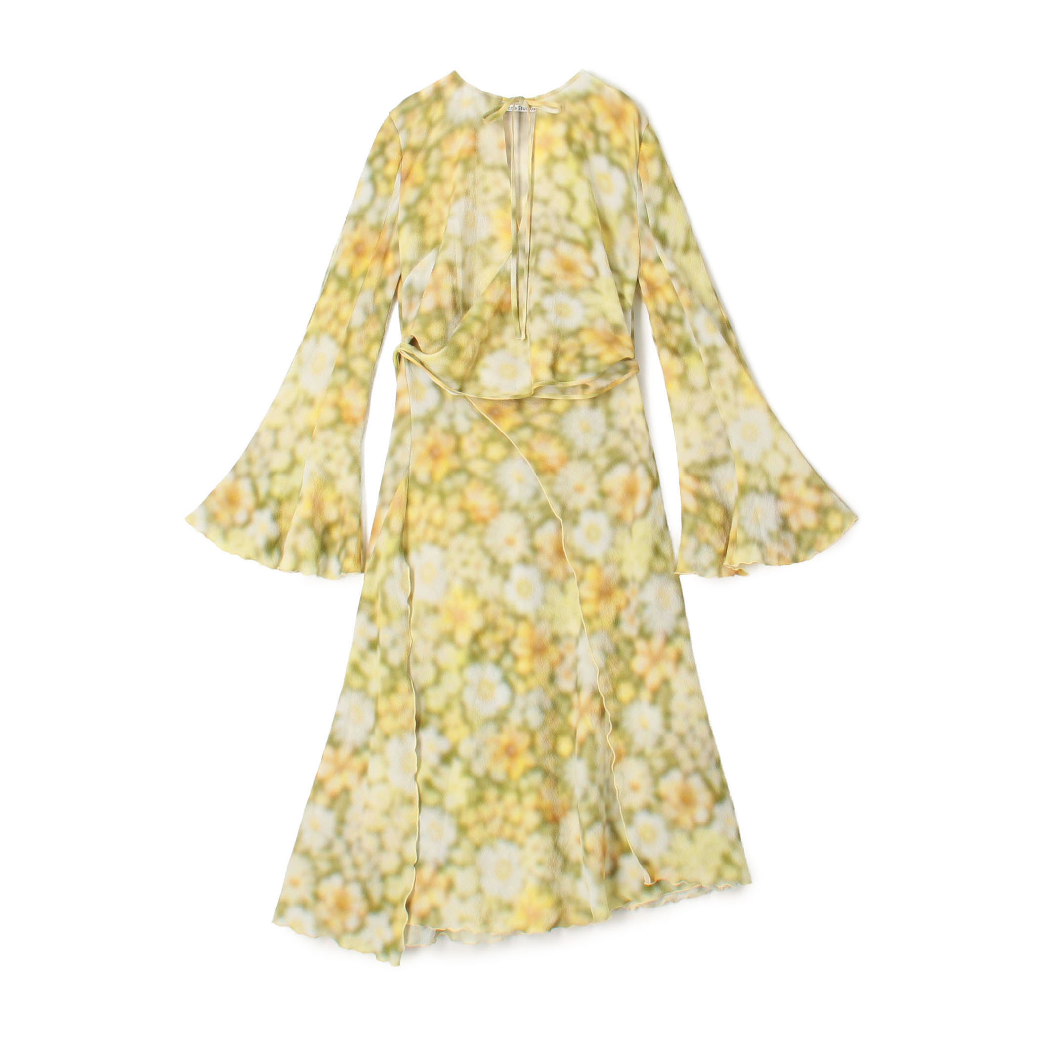 Acne Studios フラワープリント アシンメトリードレス