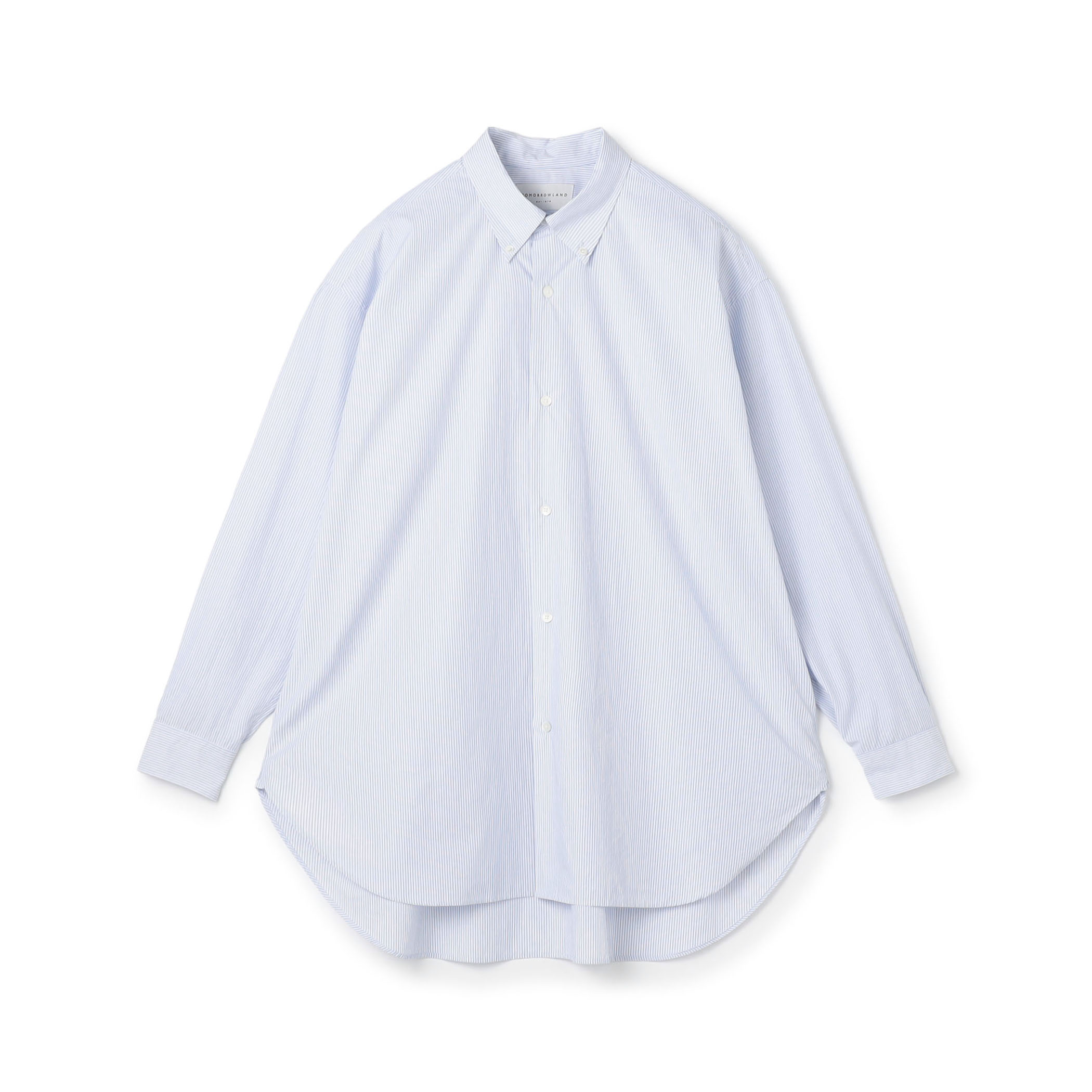 コットンブロード ボタンダウン ロングシャツ