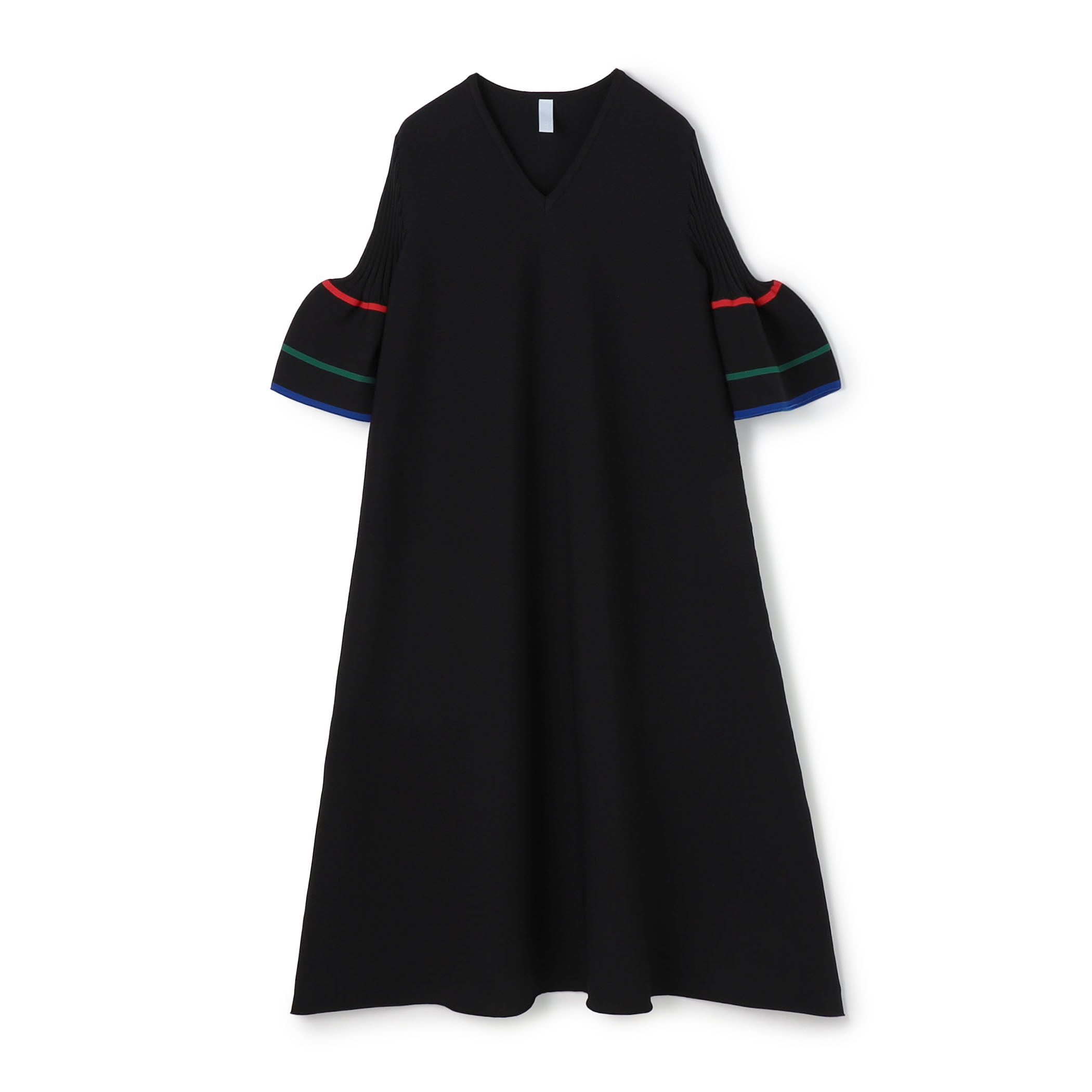CFCL POTTERY SHORT BELL SLEEVE FLARE DRESS
