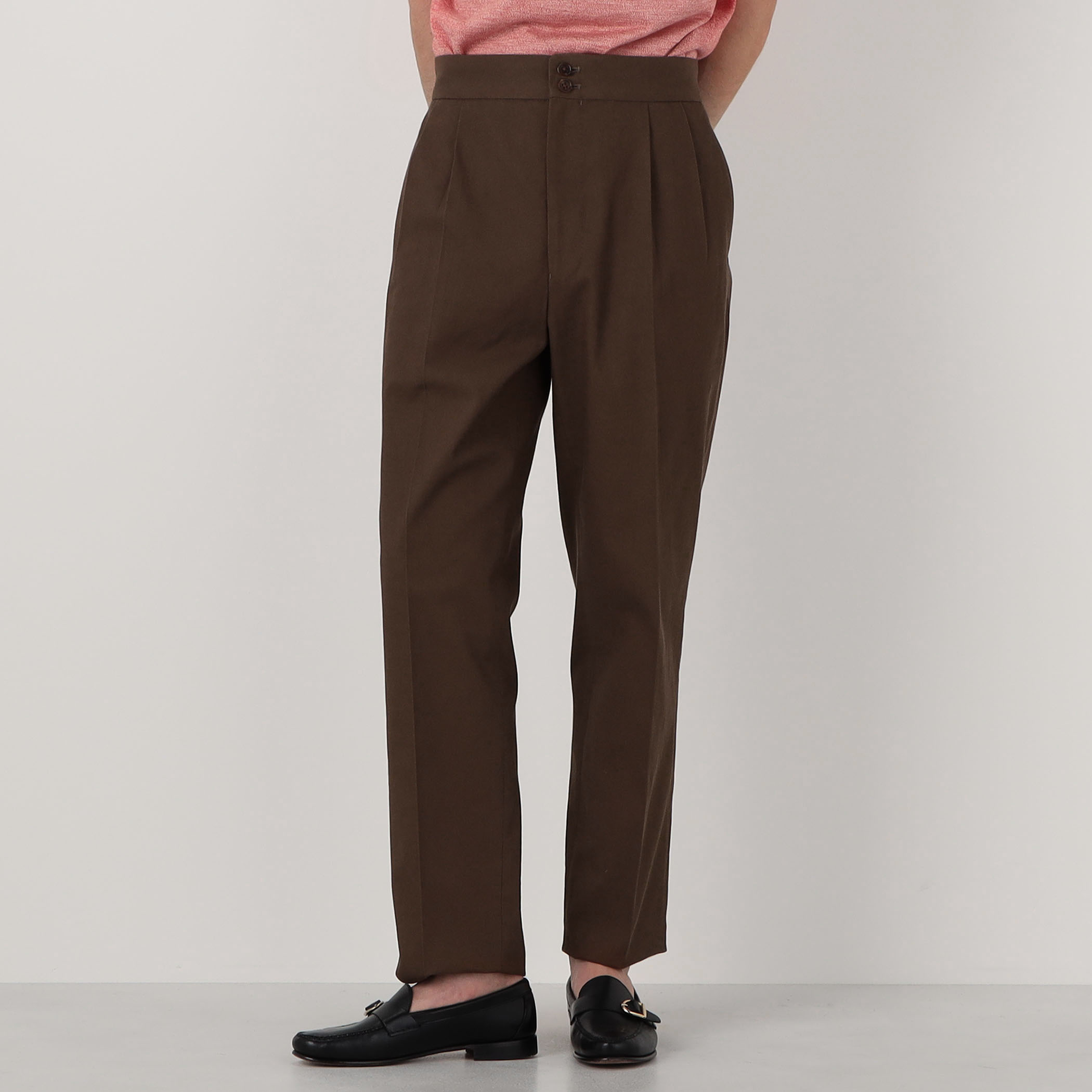 コットンカルゼ バックグルカ ペグトップパンツ SOLBIATI