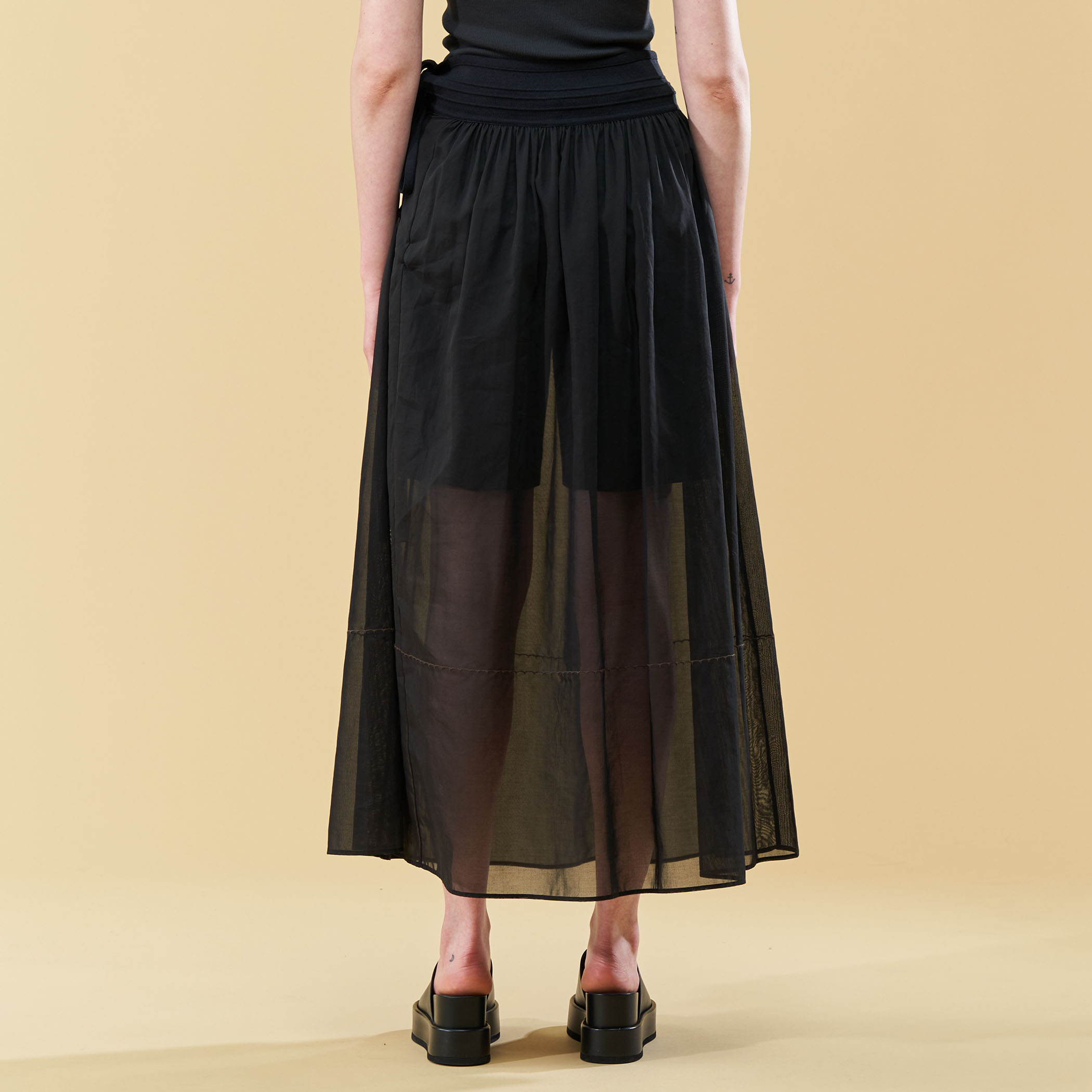 コットンオーガンジー 2-wayギャザースカート｜トゥモローランド 公式通販