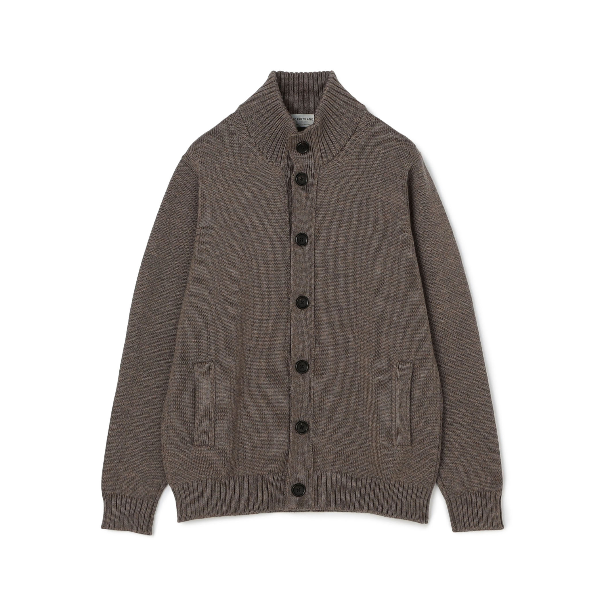 TOMORROWLAND tricot ウール スタンドカラーニットカーディガン