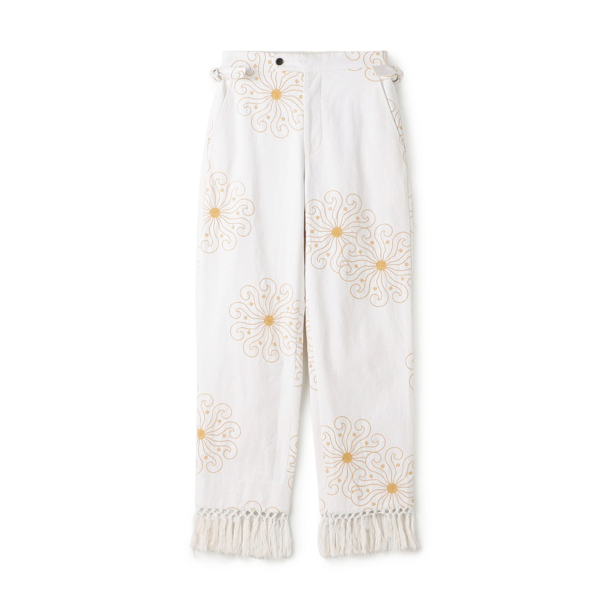 BODE SOLEIL FRINGE TROUSE エンブロイダリー フリンジパンツ
