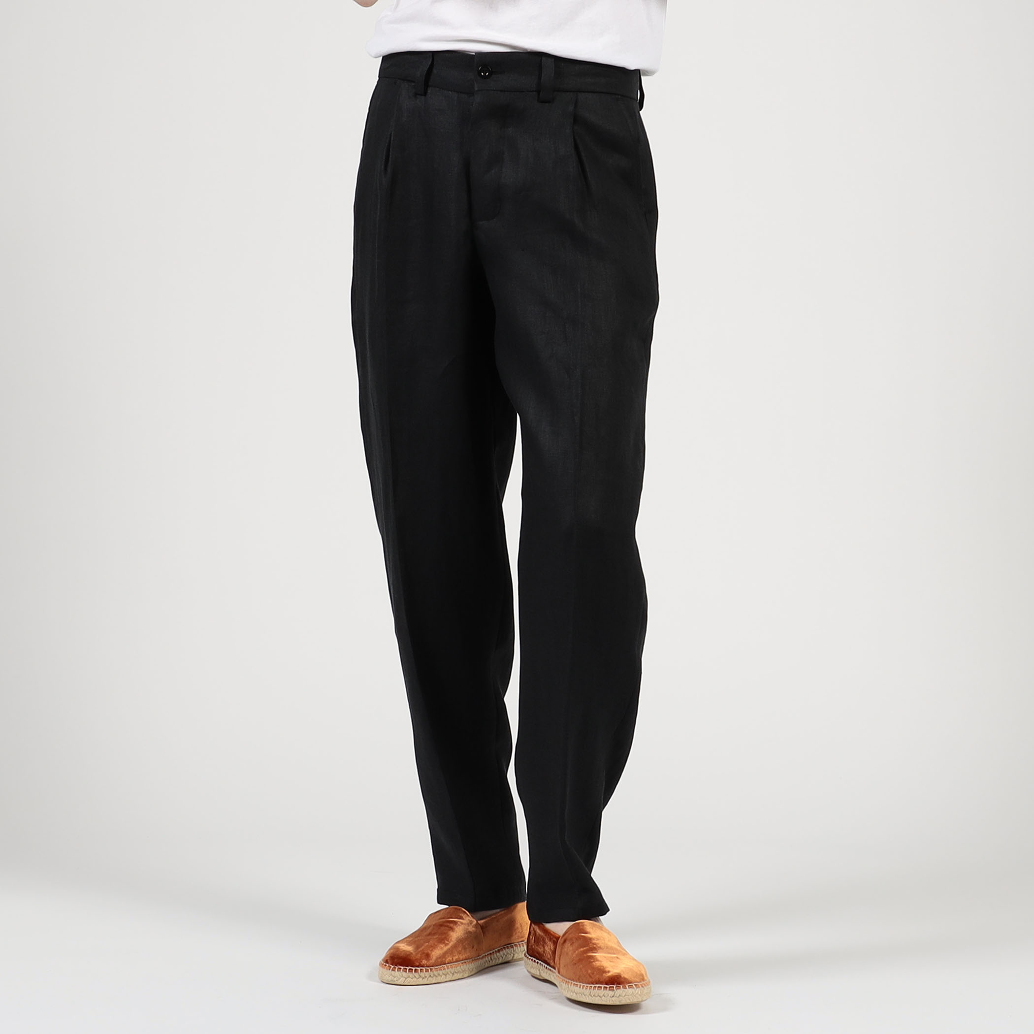 別注】Salvatore Piccolo MARCELLO リネン1プリーツテーパードパンツ