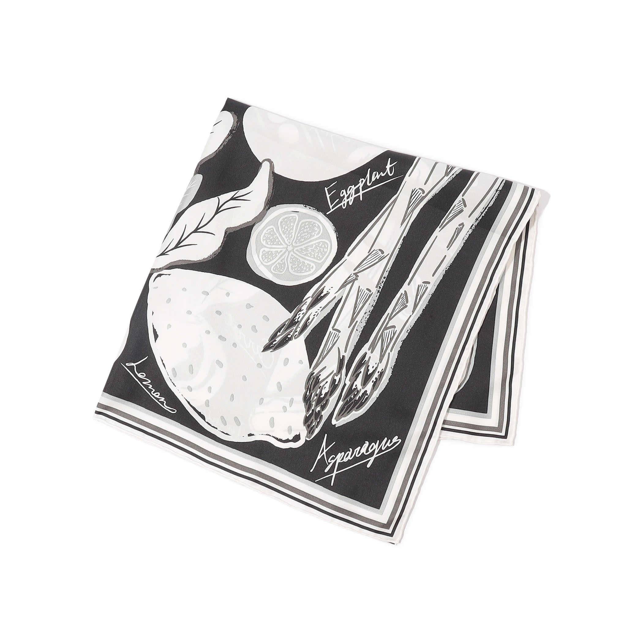 manipuri VEGETABLES シルクスカーフ