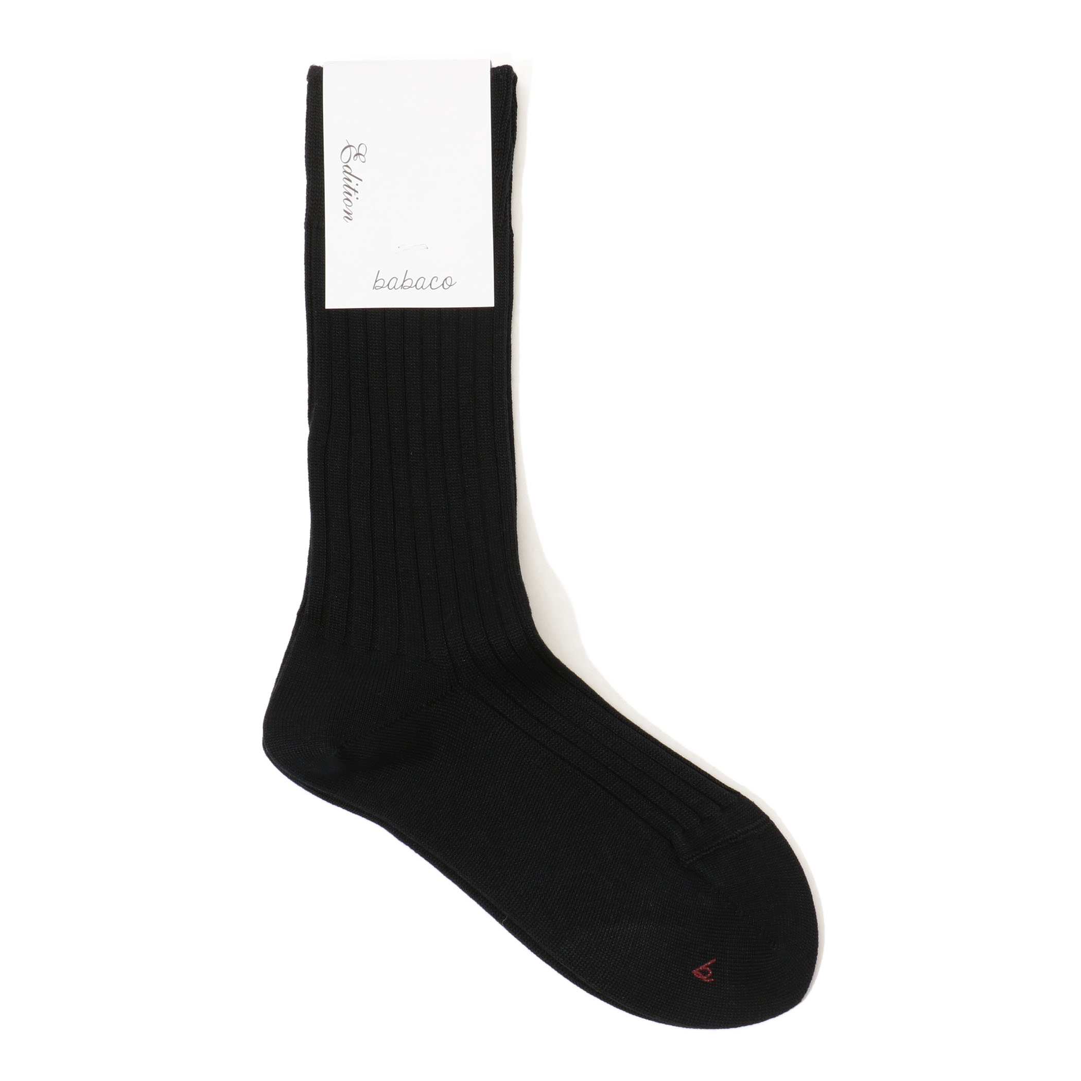 ■【別注】babaco×Edition Egyptian Cotton Ribbed ソックス