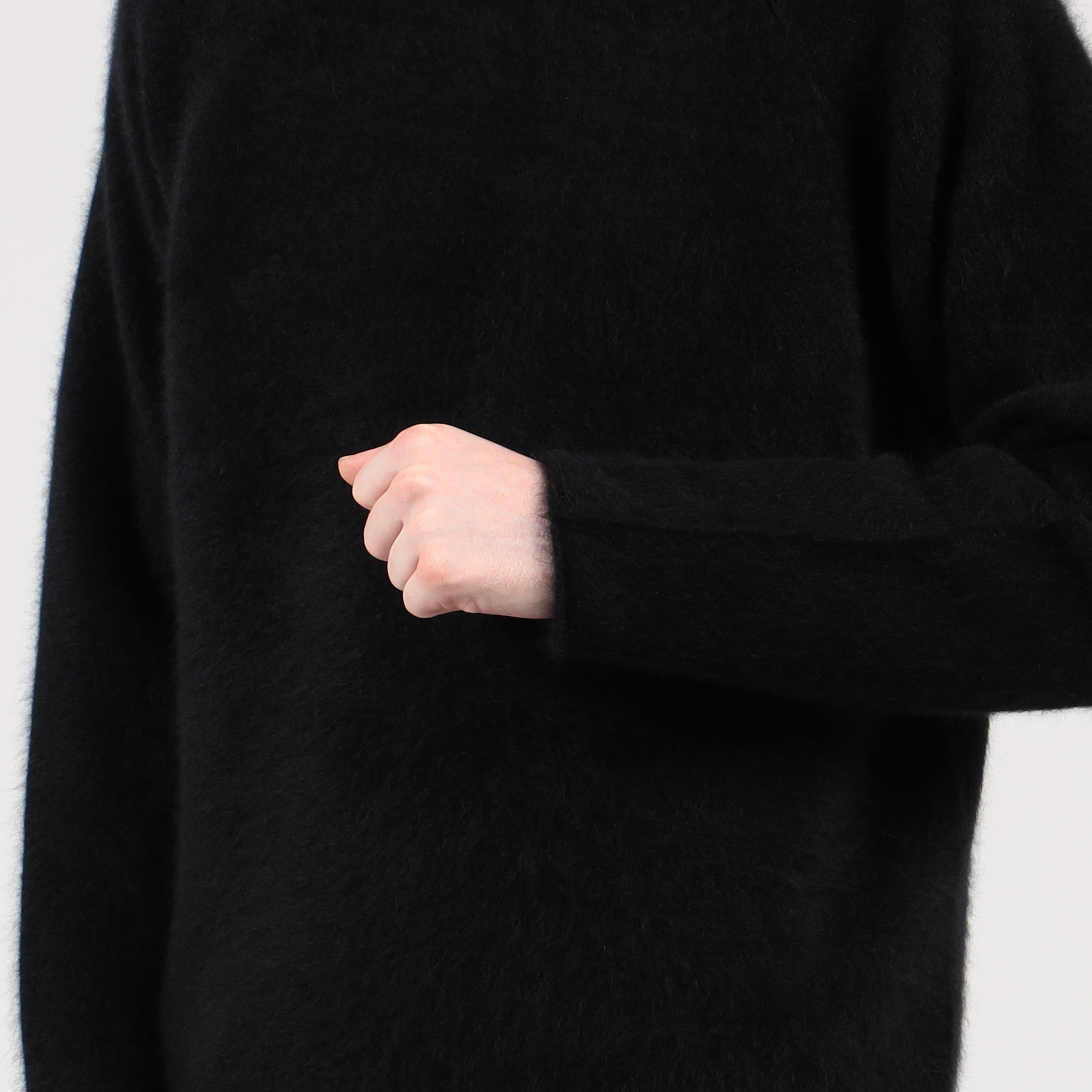 コジロウ　ラクーン カシミヤ　ニット　セーター　黒 コジロウ様専用 ラクーン カシミヤ ニット セーター 黒