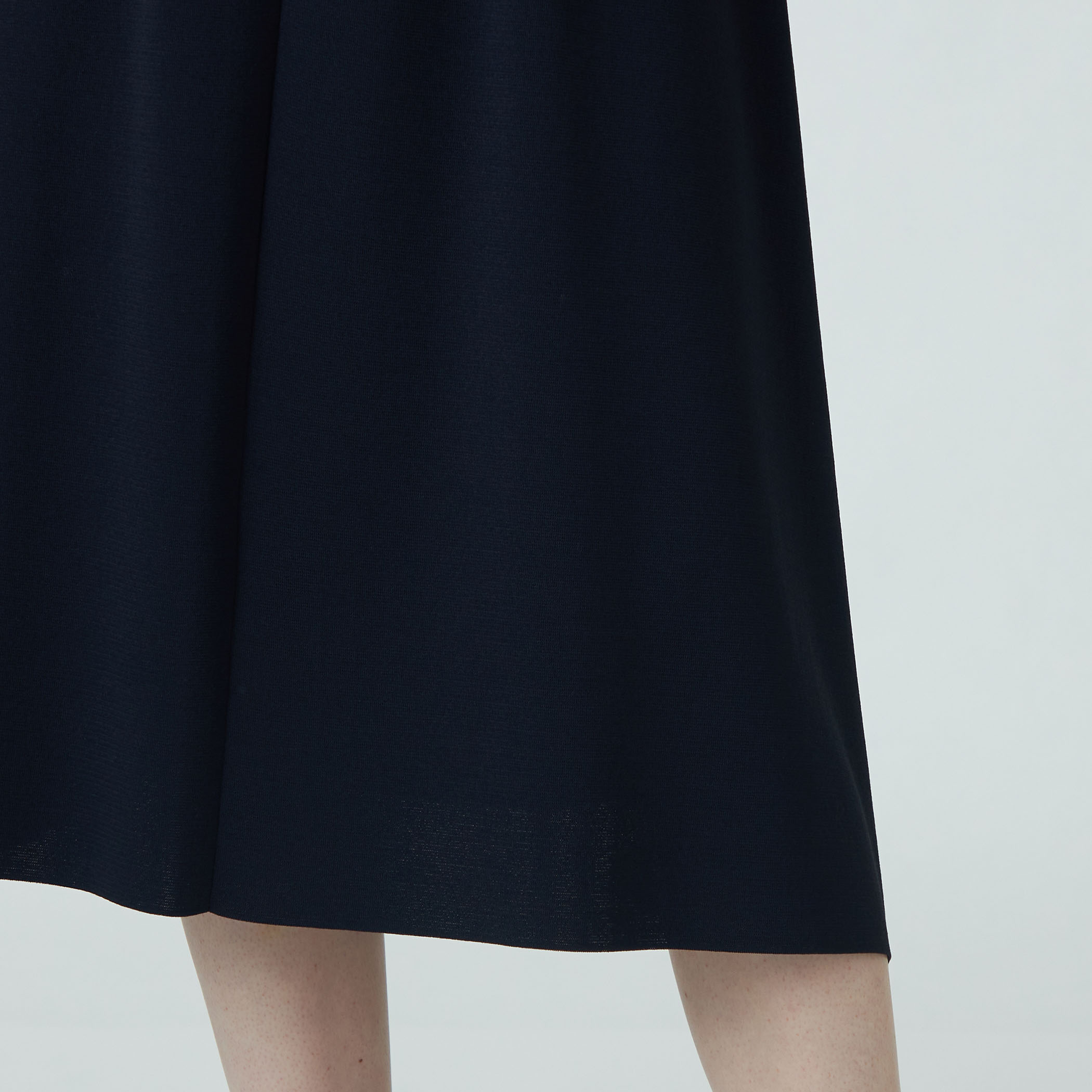 アセテートナイロンミラノリブ ハイウエストワンピース