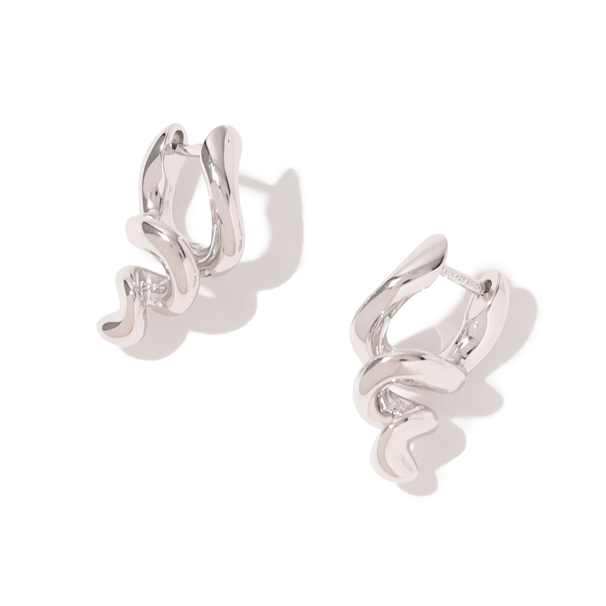 MARIA BLACK Coil Huggie Silver ピアス