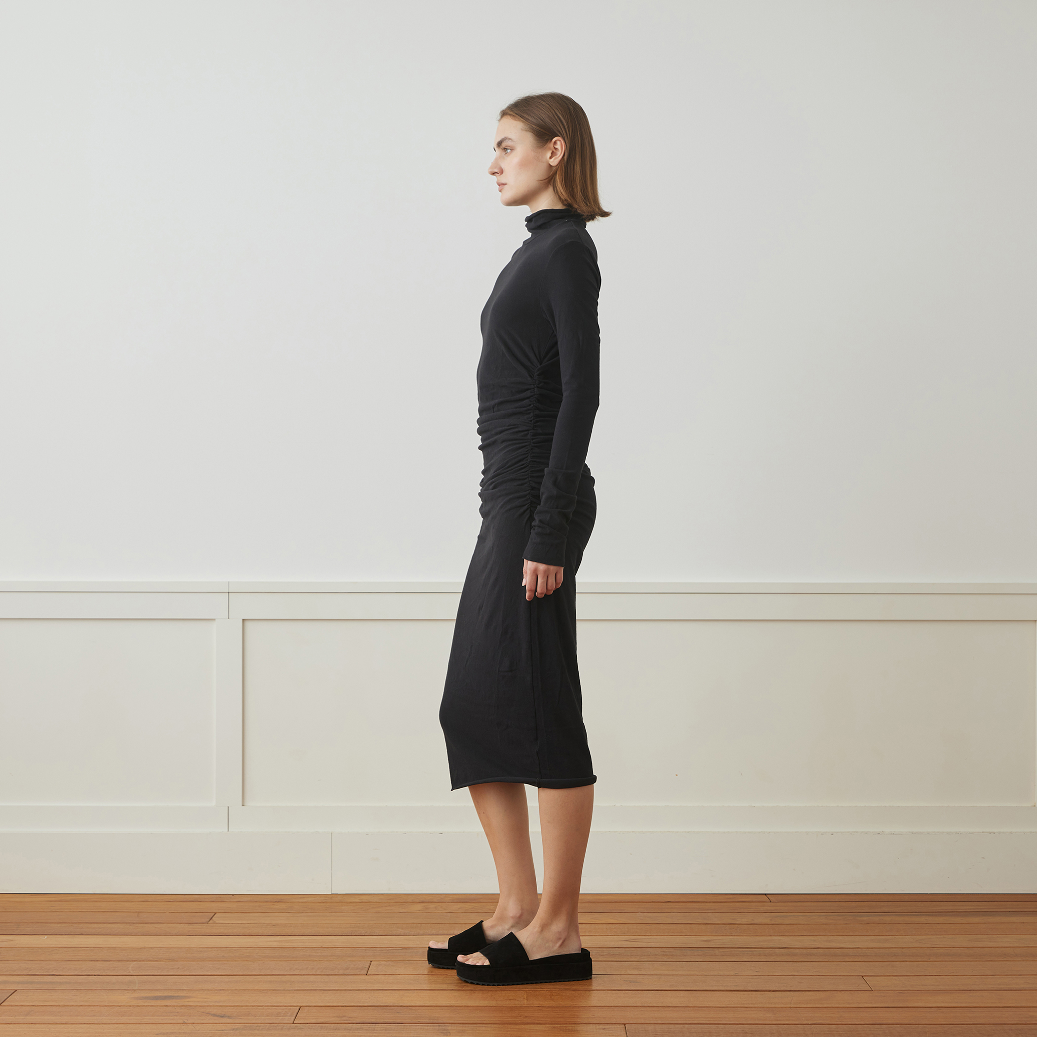 リサイクルコットンジャージー タートルネックワンピース WRBJ6721