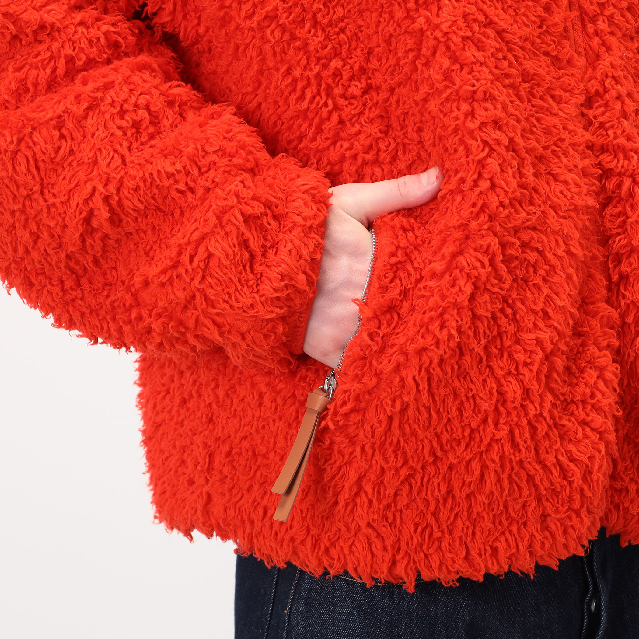 JIL SANDER+ NATURAL COTTON FLEECE ジップアップブルゾン