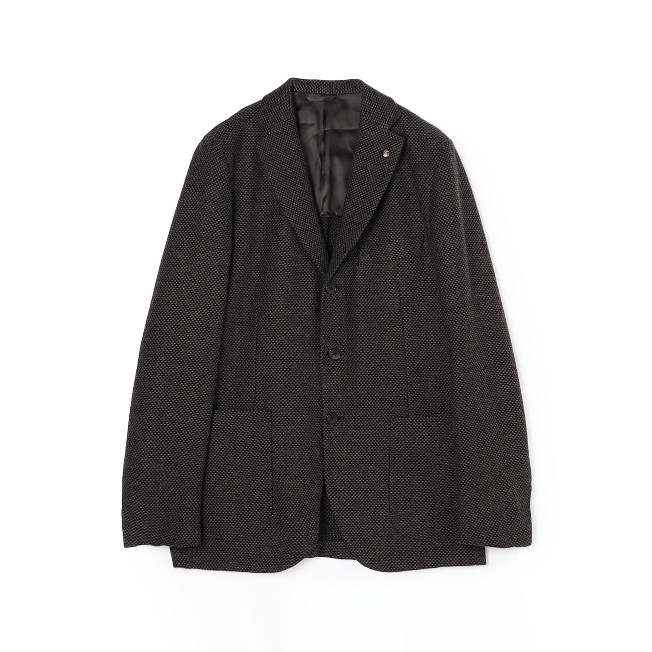 Belvest ウールバスケット シングルブレステッド3Bジャケット