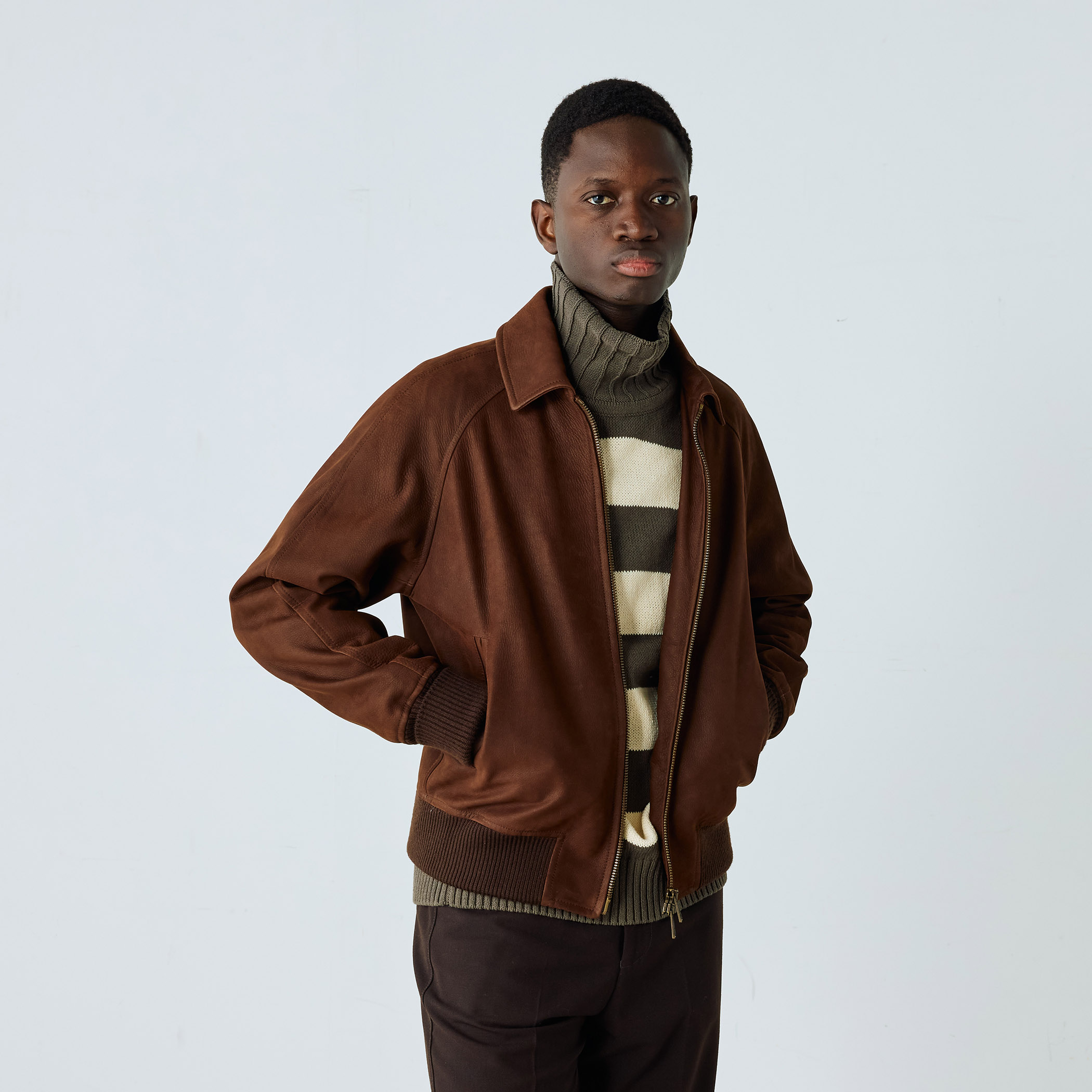 ヌバックレザー ショートブルゾン｜トゥモローランド 公式通販