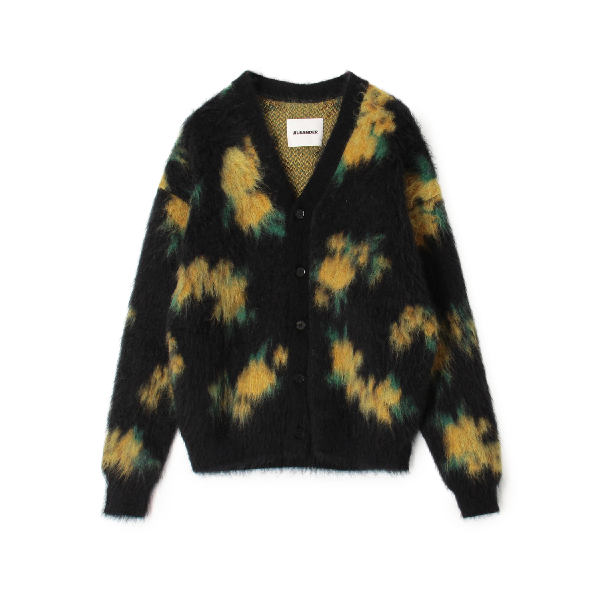 JIL SANDER MOHAIR SILK FLORAL DOUBLE FACE JACQUARD KNIT カーディガン