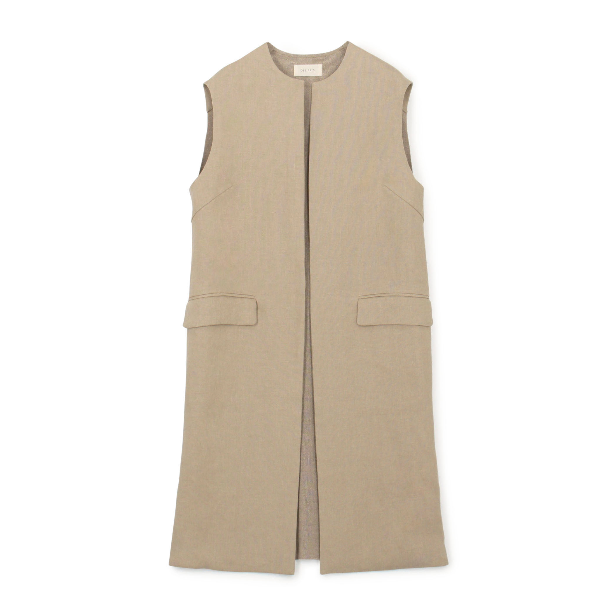 ファブリックコンビ ロングジレ