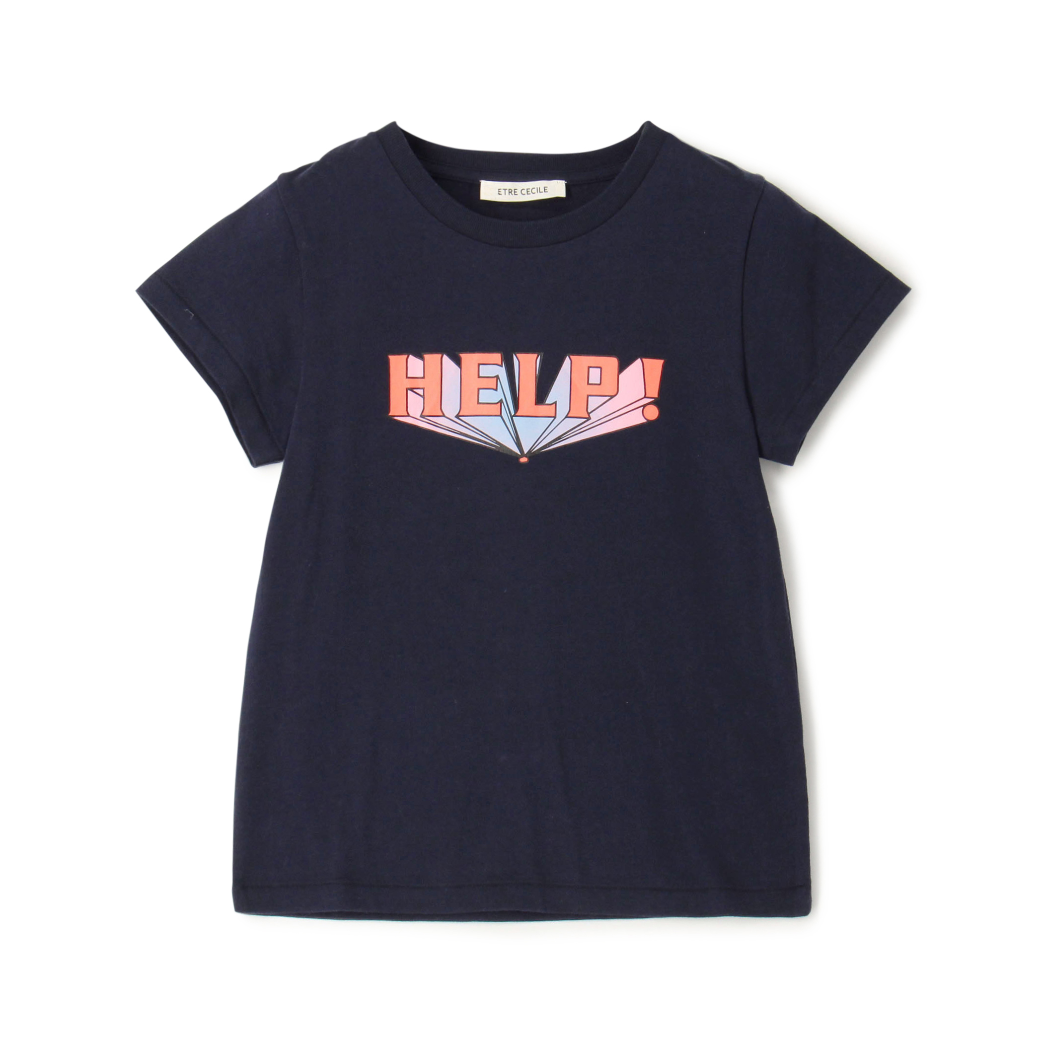 ETRE CECIL HELP GRADIENT CAP SLEEVE Tシャツ