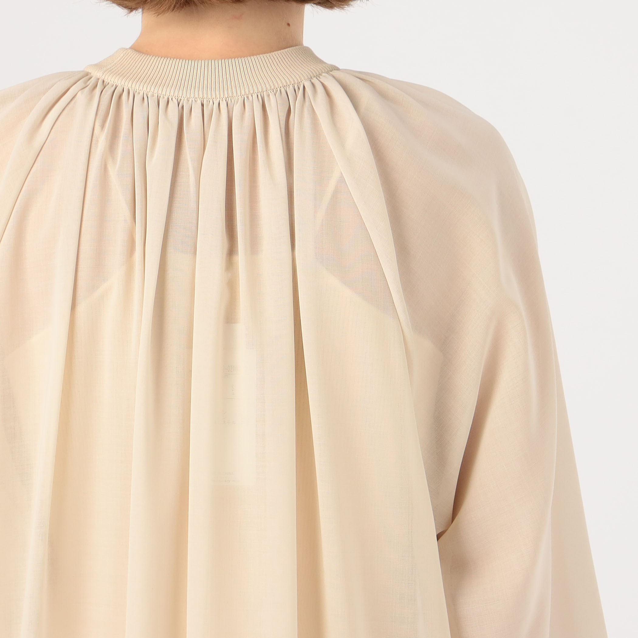 HYKE SHIRRED VOILE DRESS ワンピース-