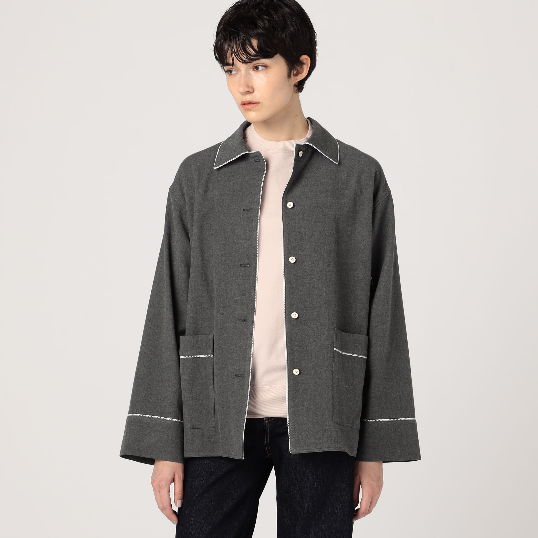 ウールコットンフランネル パジャマシャツ｜トゥモローランド 公式通販