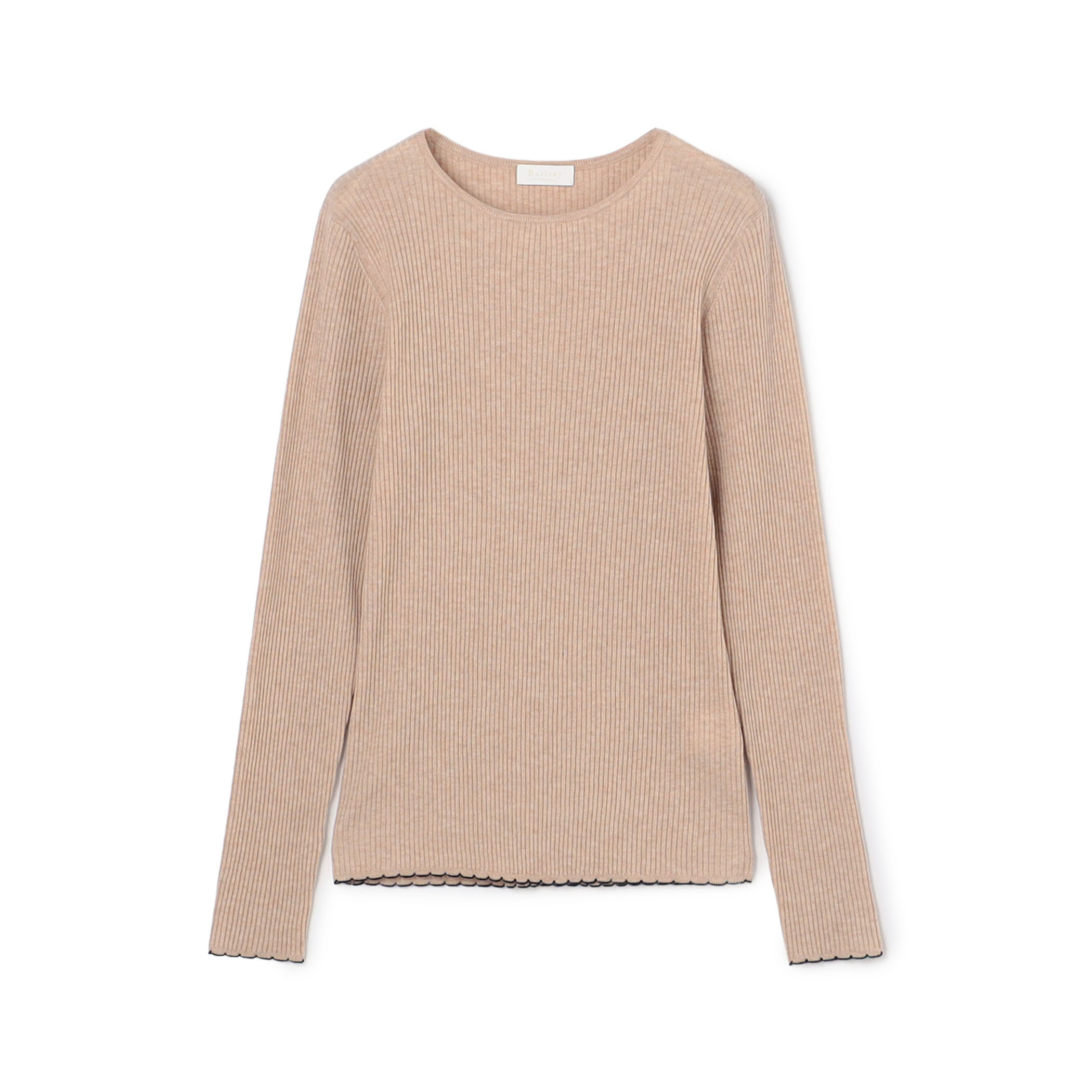 ストレッチカシミヤ クルーネックプルオーバー