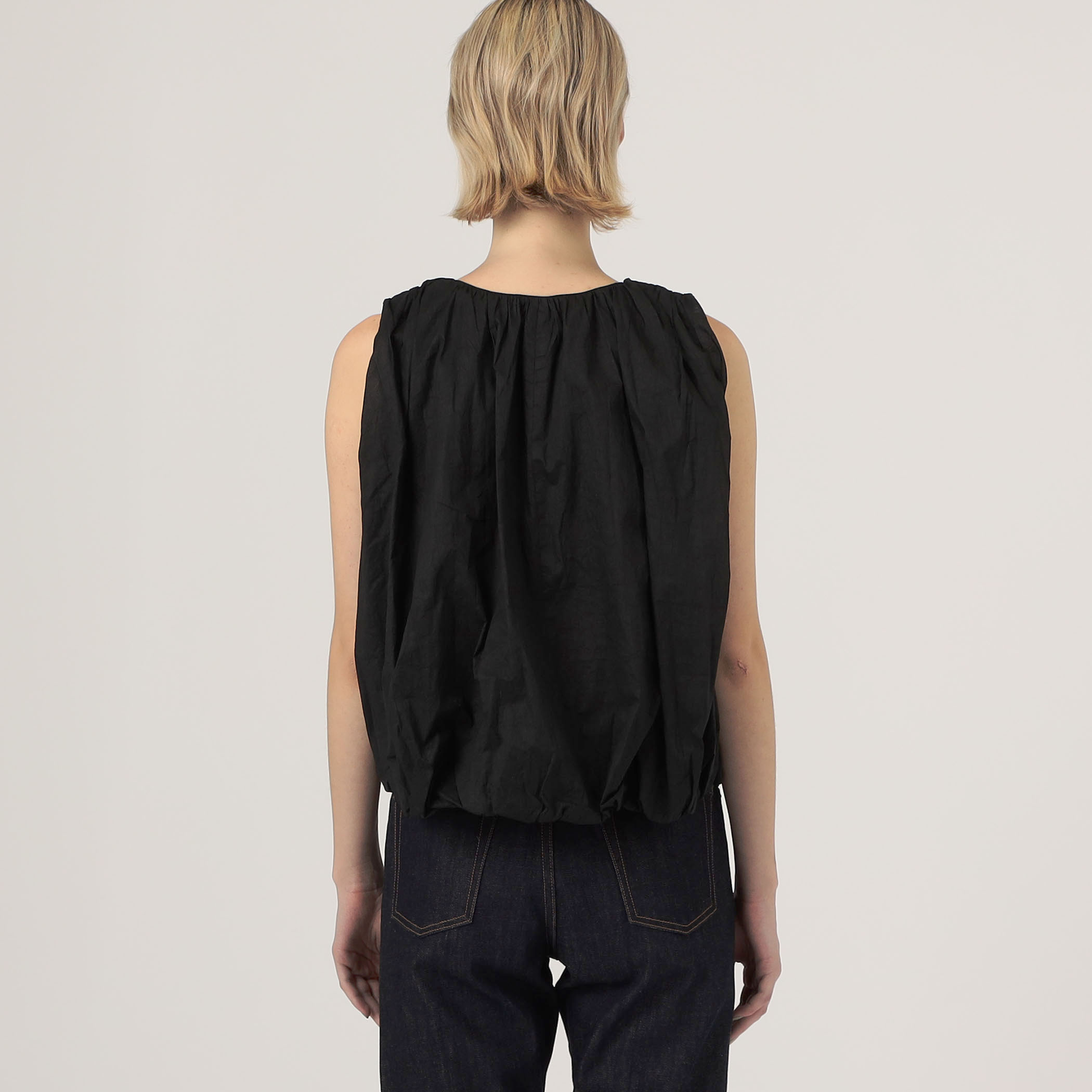 ne Quittez pas COTTON ORGANZA ノースリーブブラウス 