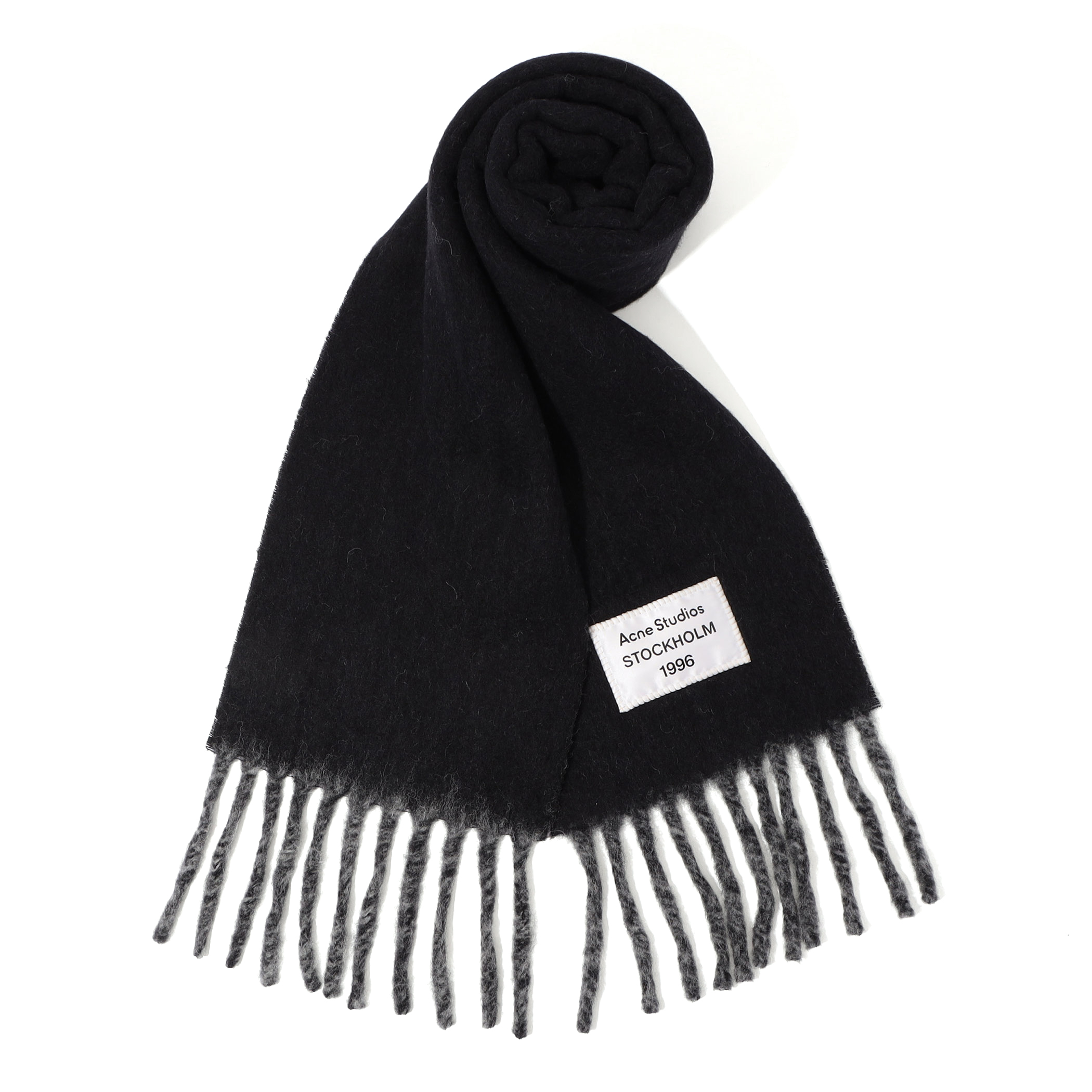 ■Acne Studios ロゴフリンジスカーフ