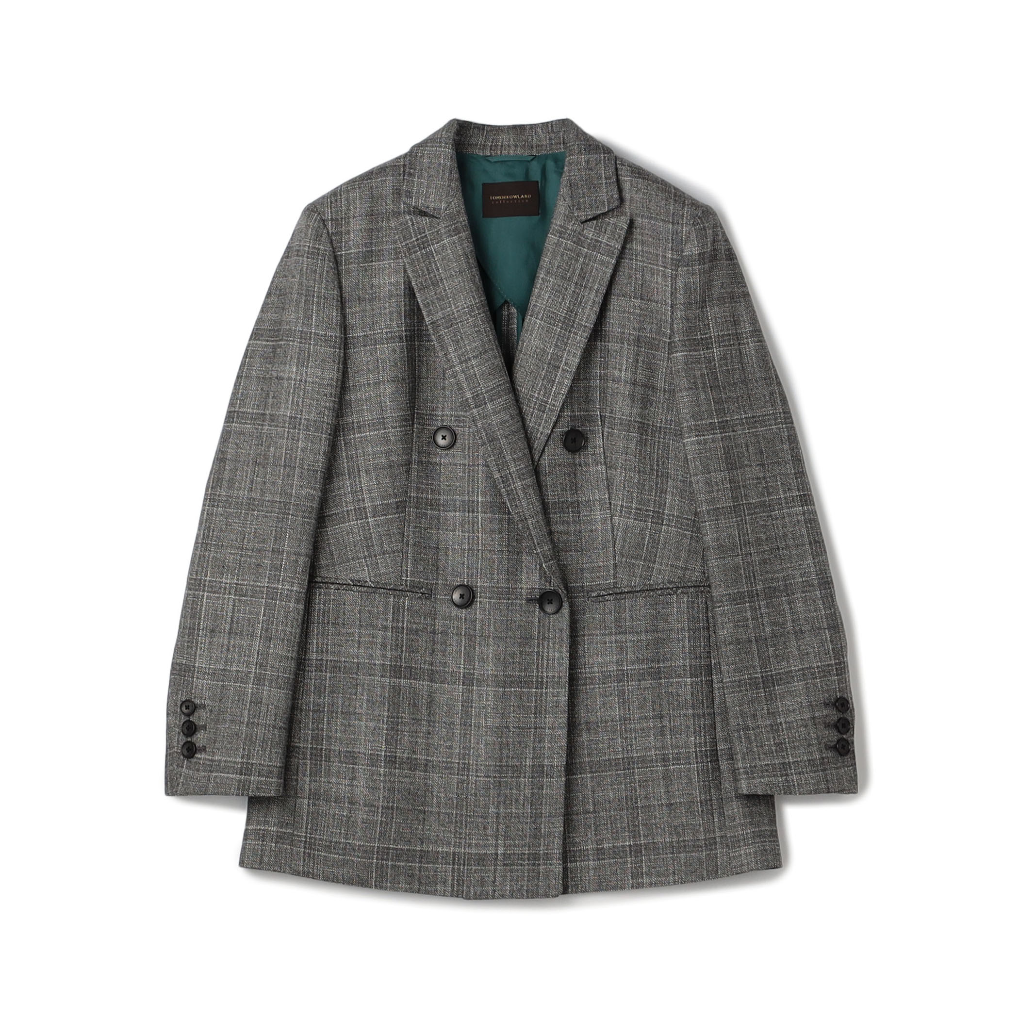 SILK AIR GLEN CHECK ダブルブレストジャケット