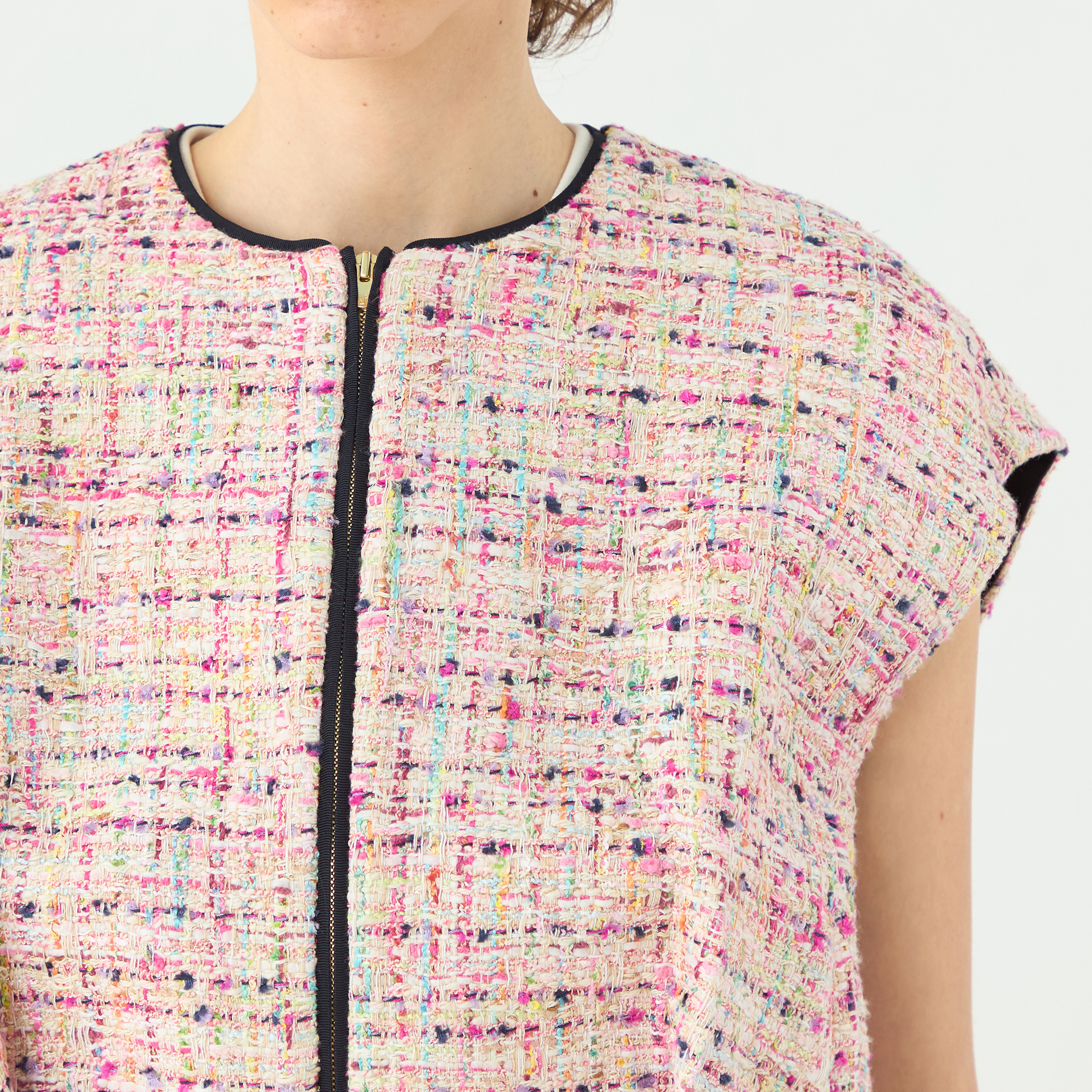 【レア】ルミエールファンシーツイード ジップアップ　トゥモローランド コロレファンシーツイード ジップアップジレ｜トゥモローランド 公式通販