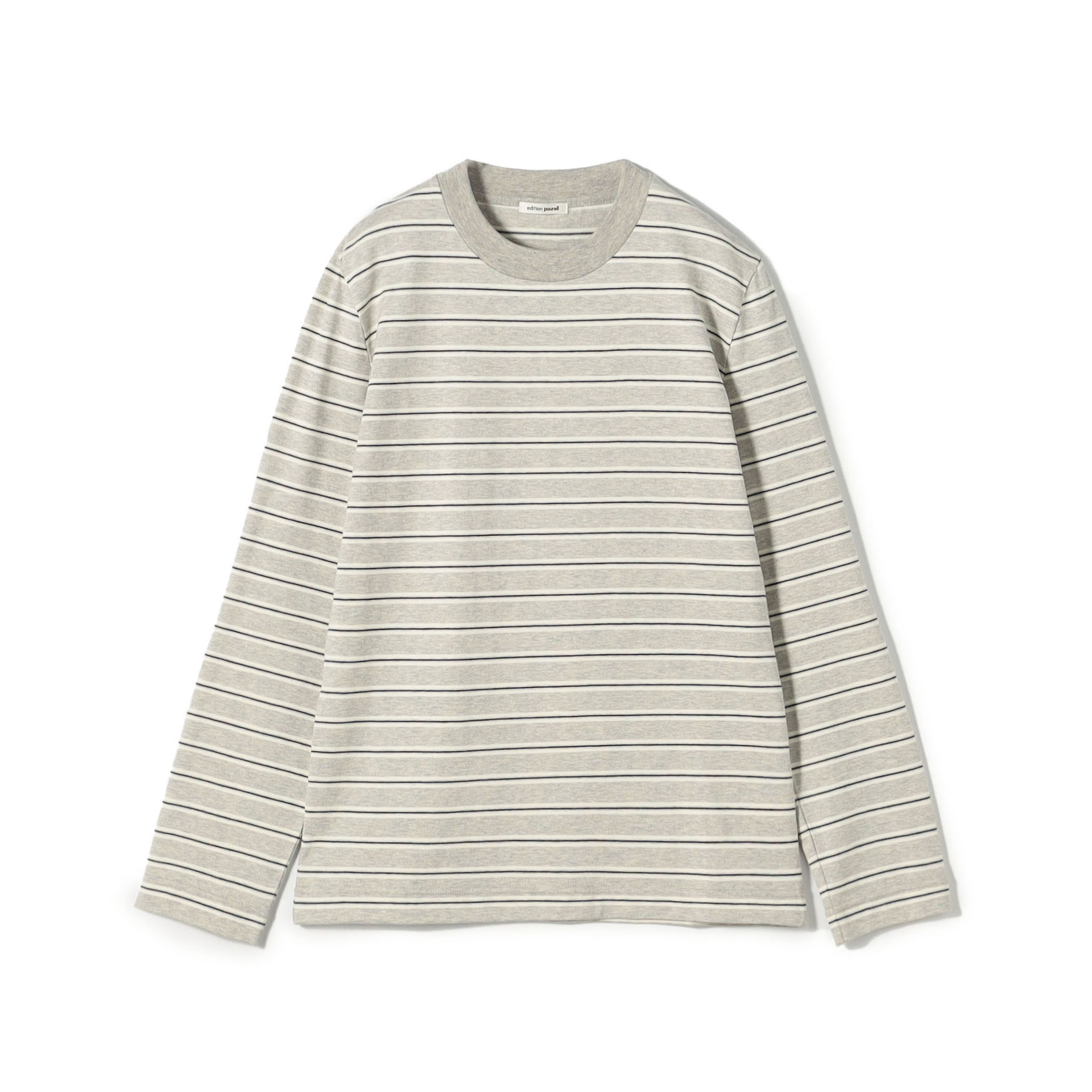 edition pourell コンパクトコットン ボーダープルオーバー