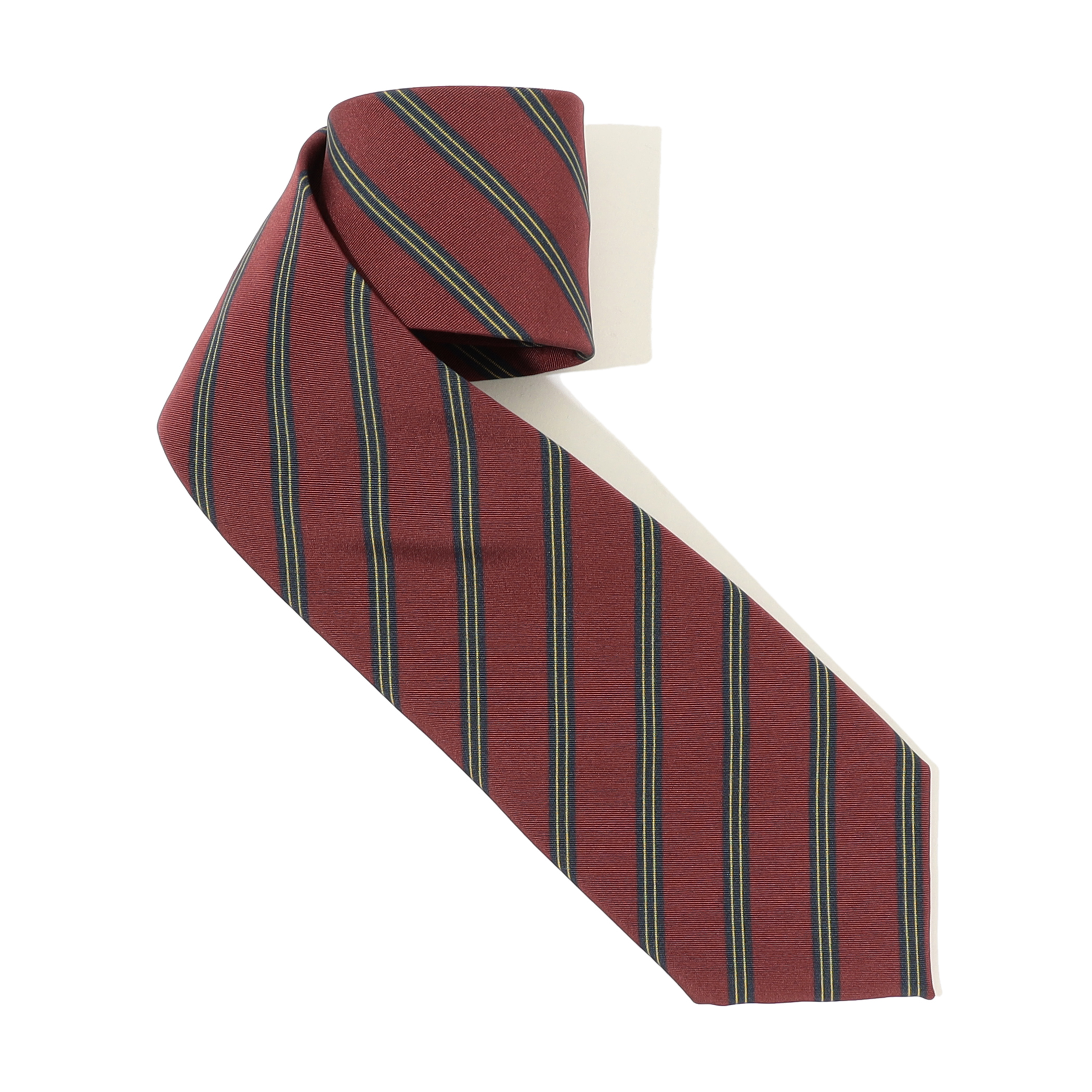 Atkinsons アイリッシュポプリン レジメンタルストライプネクタイ