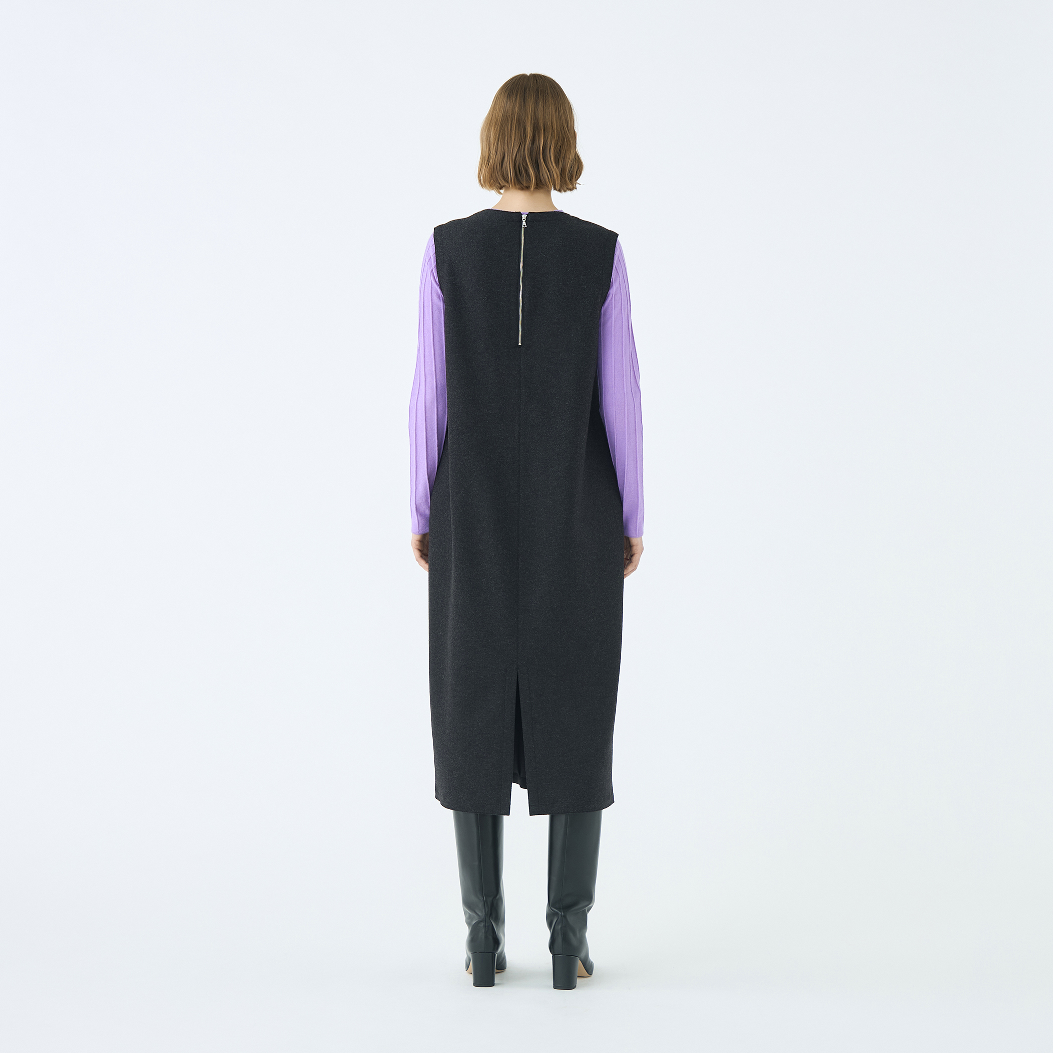 ミックスミルドジャージー コクーンライクワンピース