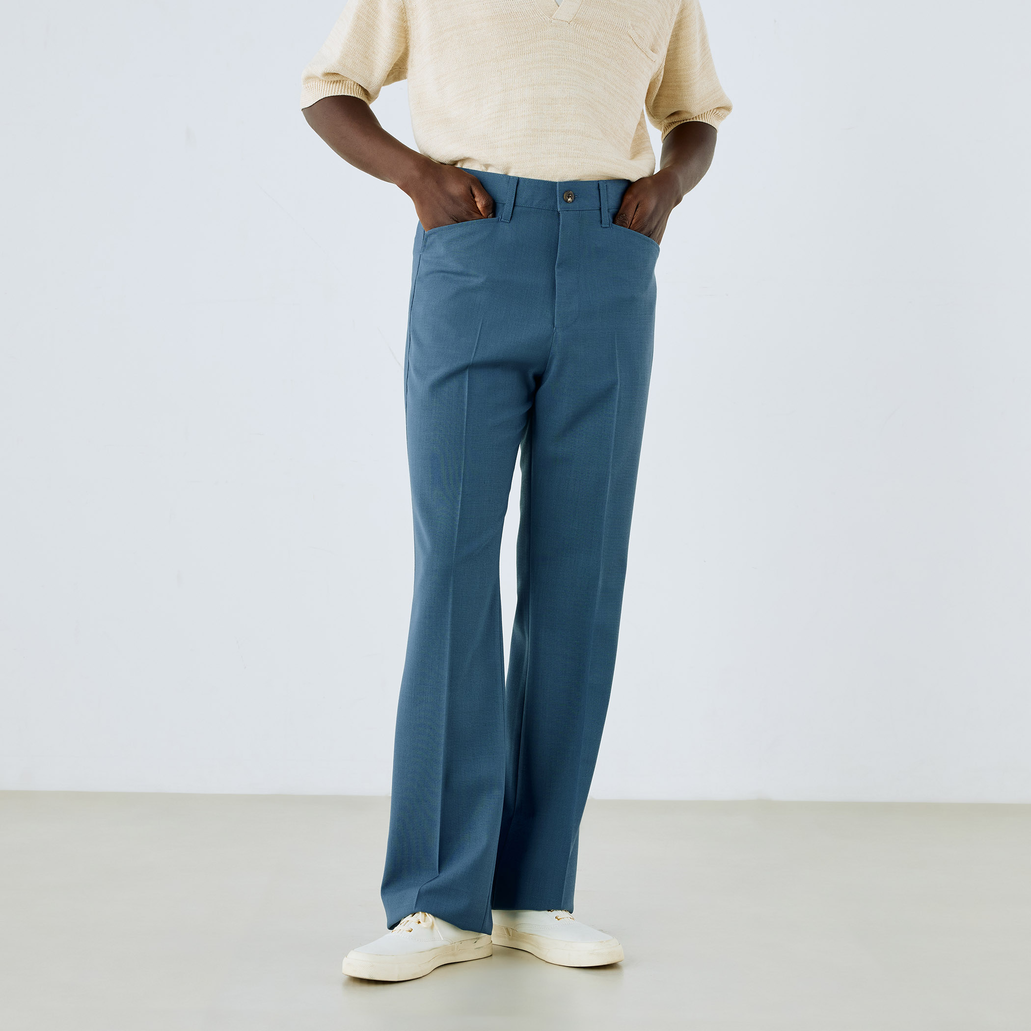 ポリエステルウール Lポケットフレアパンツ｜トゥモローランド 公式通販