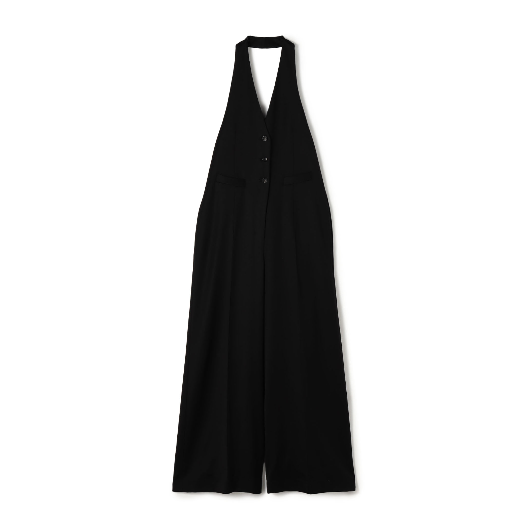 ウールドスキン ホルターネックジャンプスーツ