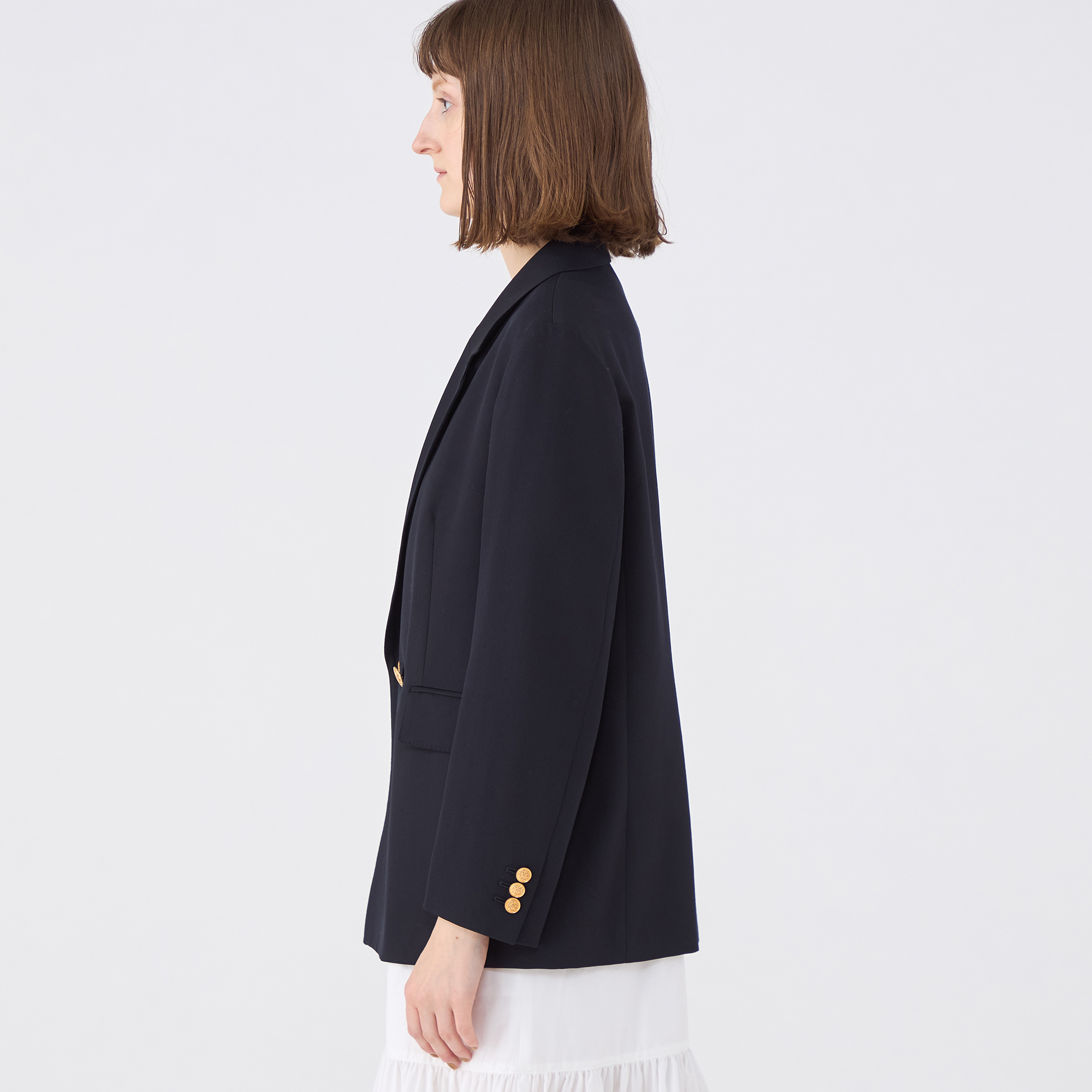 WEB限定】ウールギャバジン ダブルブレストジャケット
