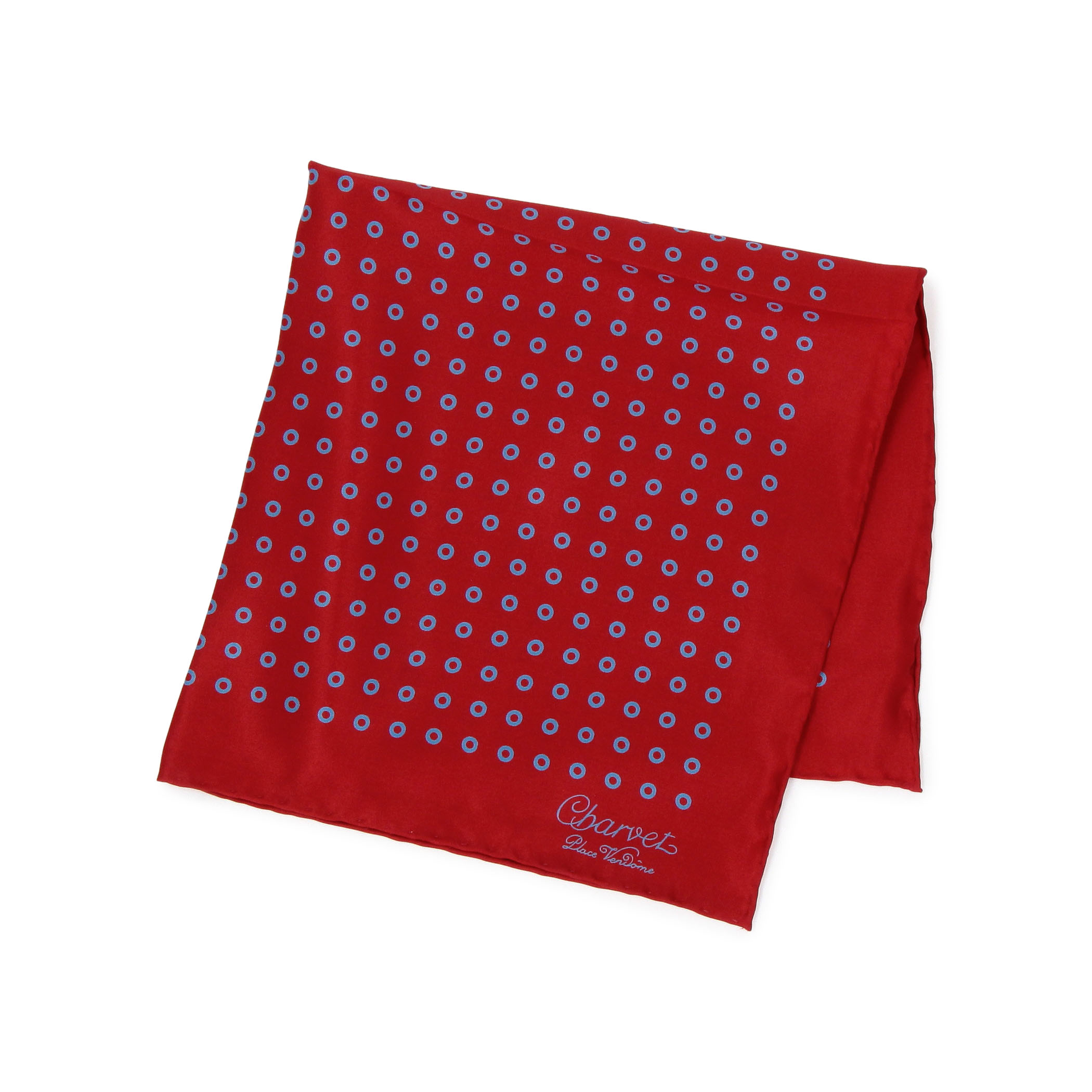 Charvet シルクプリント ポケットチーフ