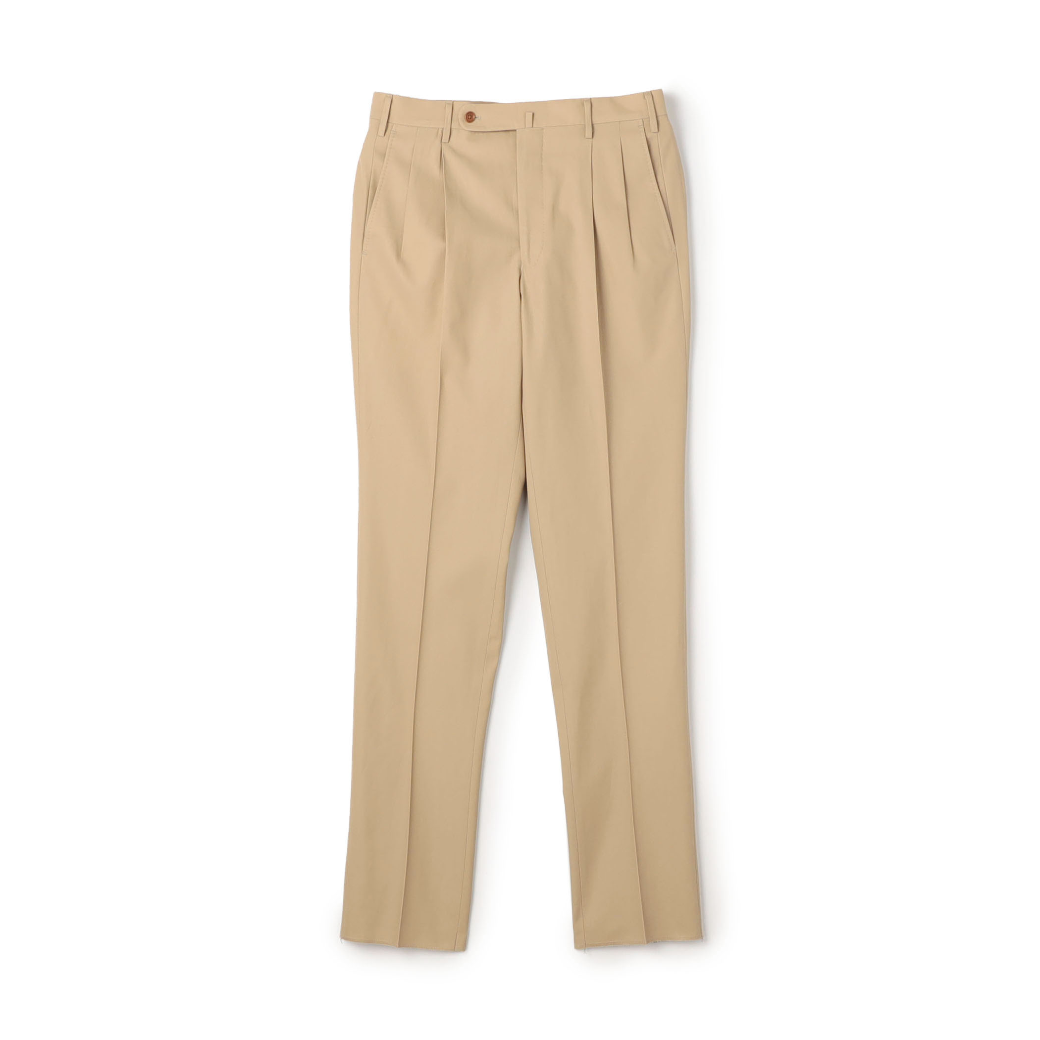 コットンギャバジン 2プリーツスラックス