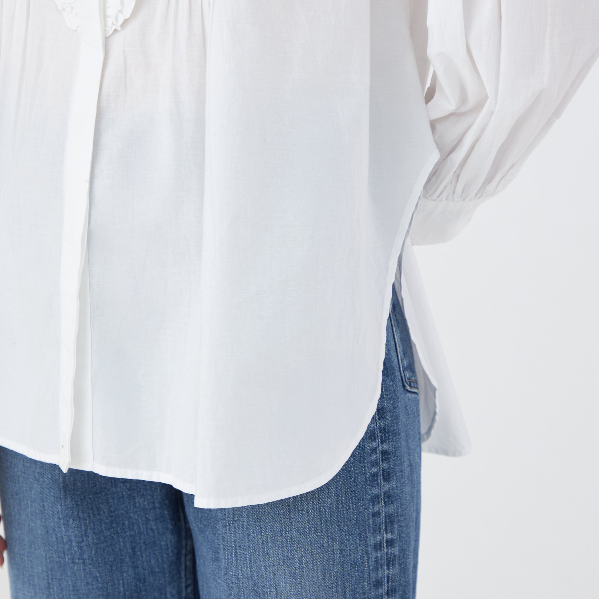 別注】ne Quittez pas BLACK FRILL COLLAR シャツ｜トゥモローランド