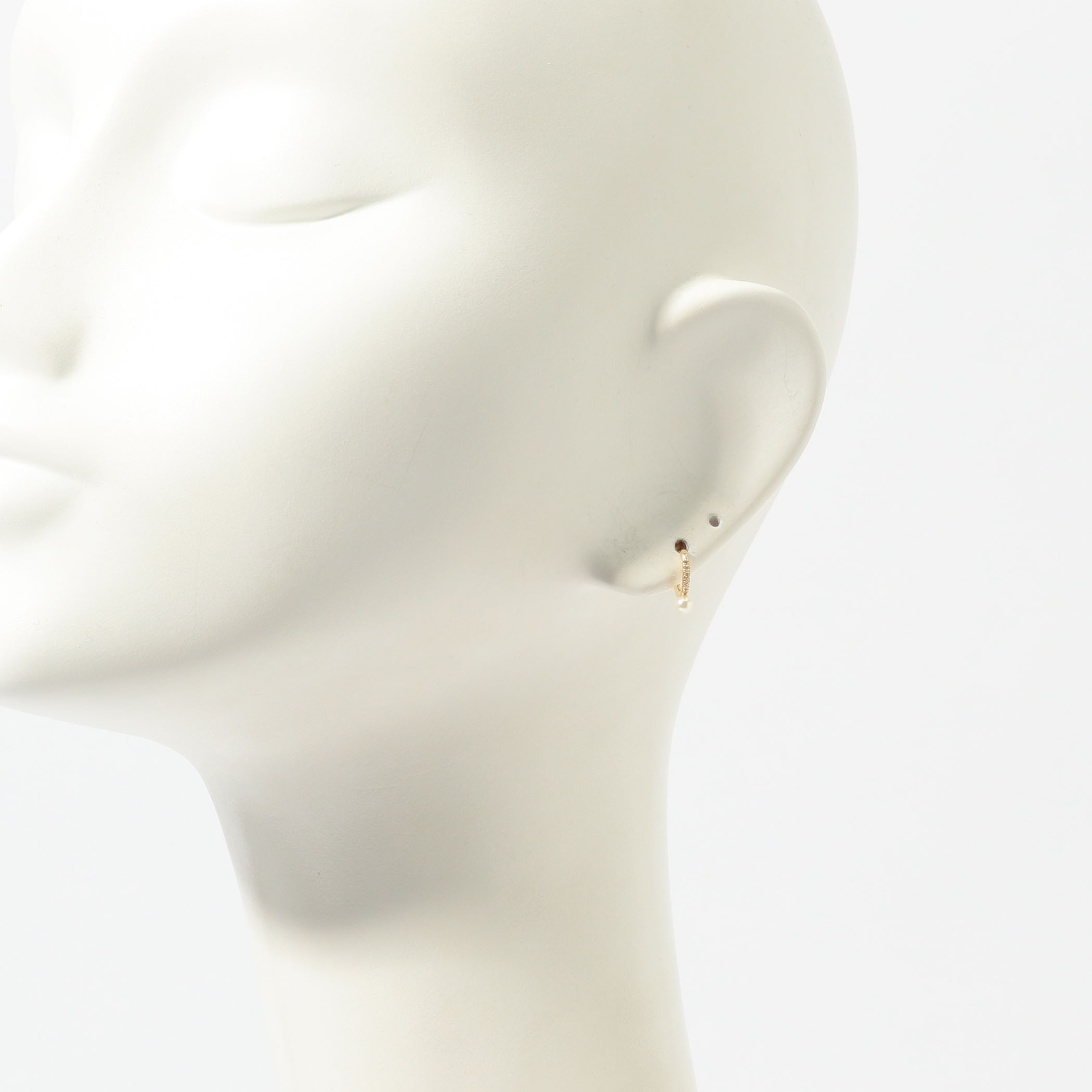 ショートバー ダイヤモンド ピアス / アコヤパール キャッチ