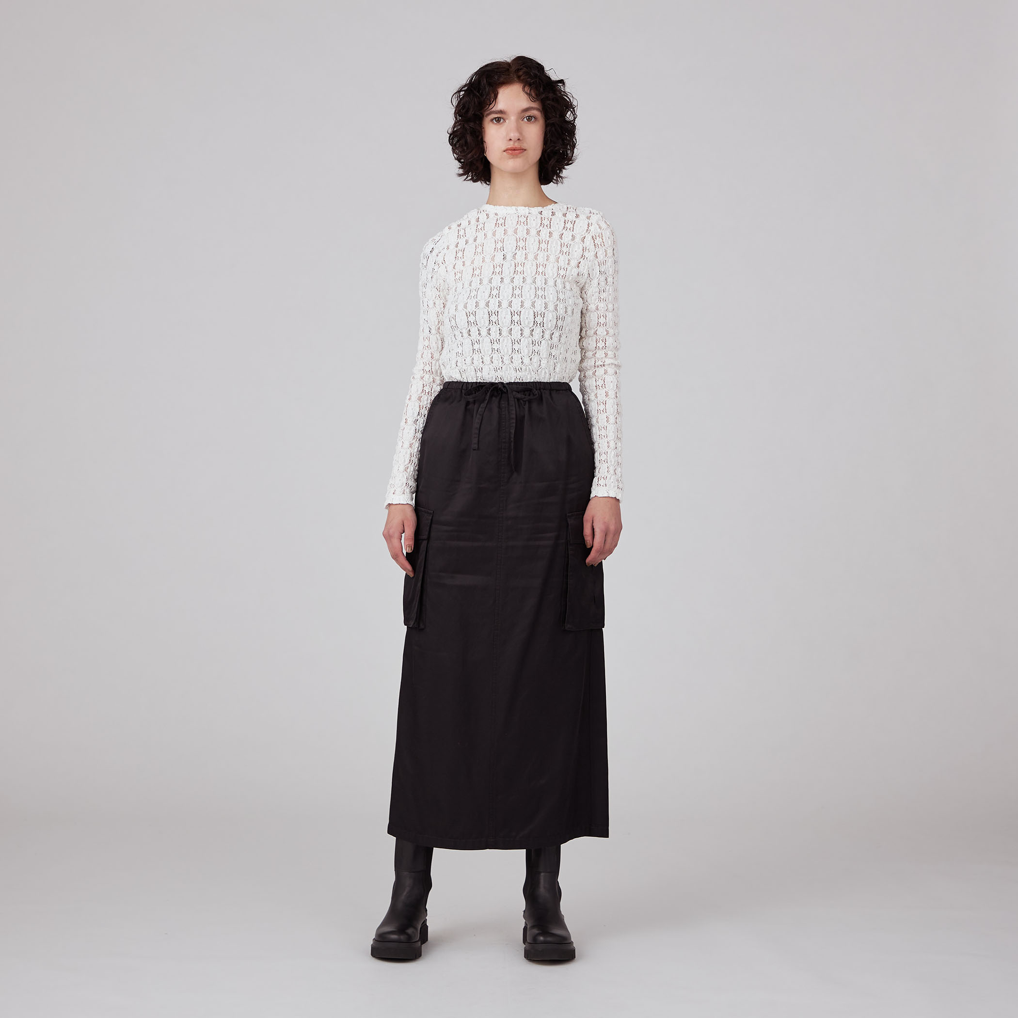 コットンナイロンレース クルーネックプルオーバー｜トゥモローランド