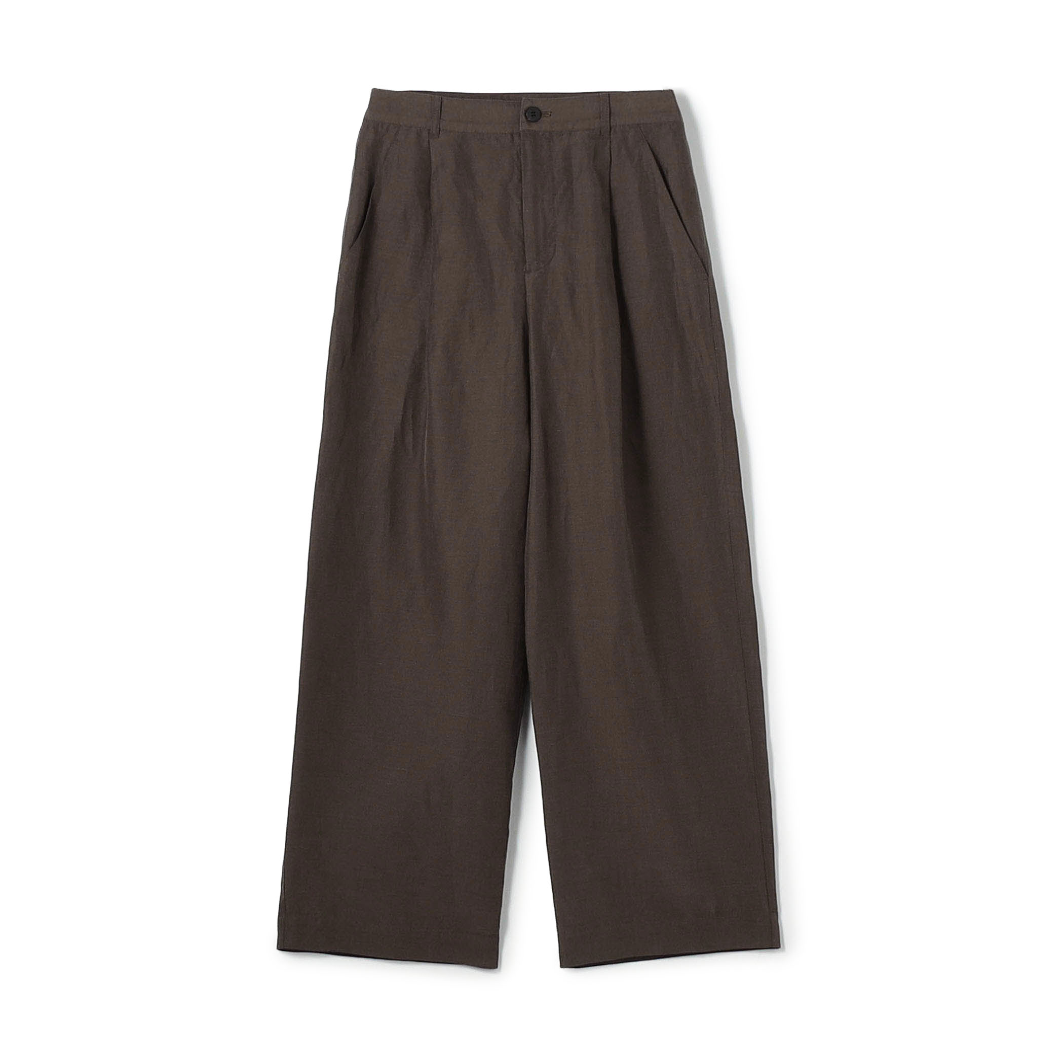 【WEB先行予約】リネンキュプラシルクコンパクト タックパンツ