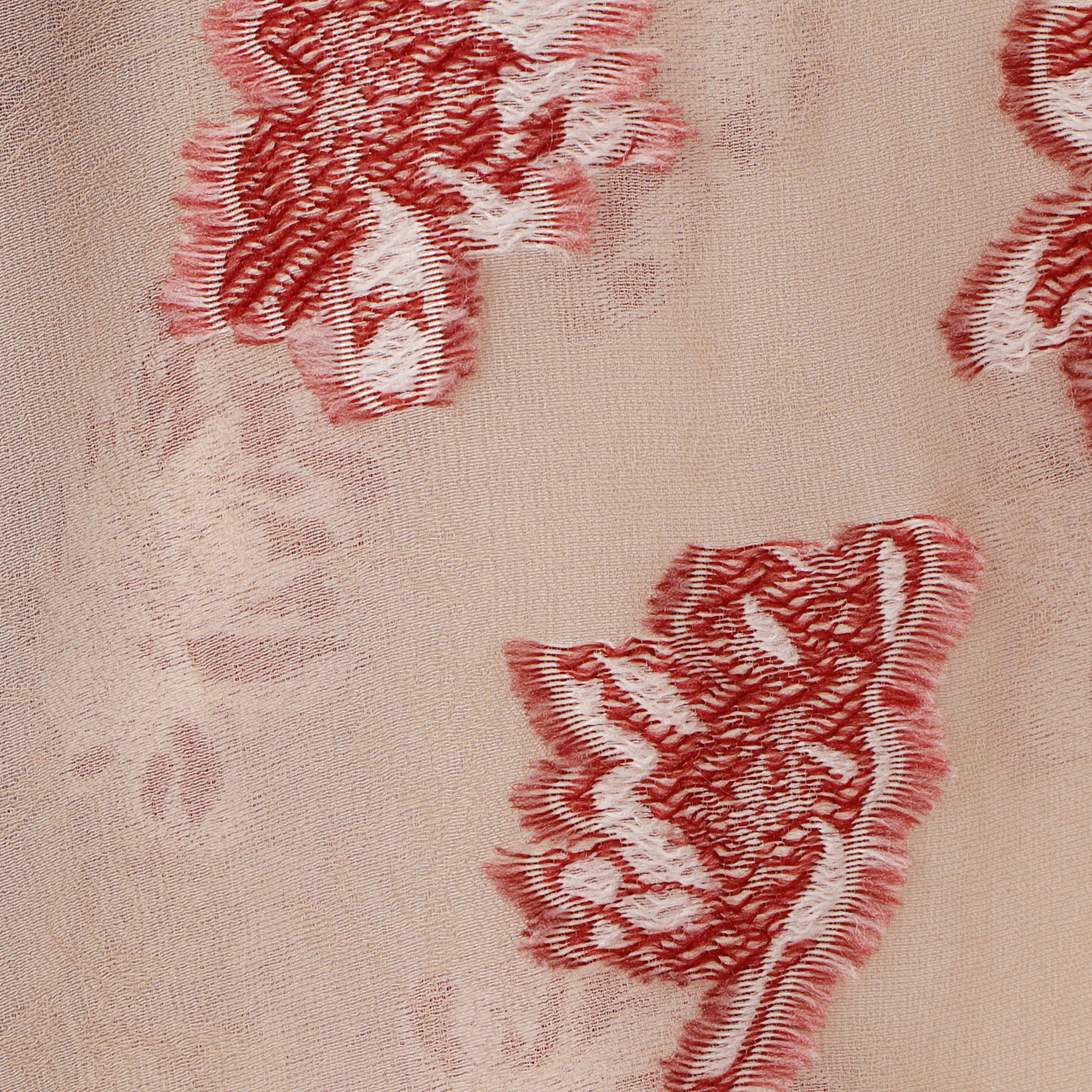 カットフラワージャカード ボリュームボウタイブラウス