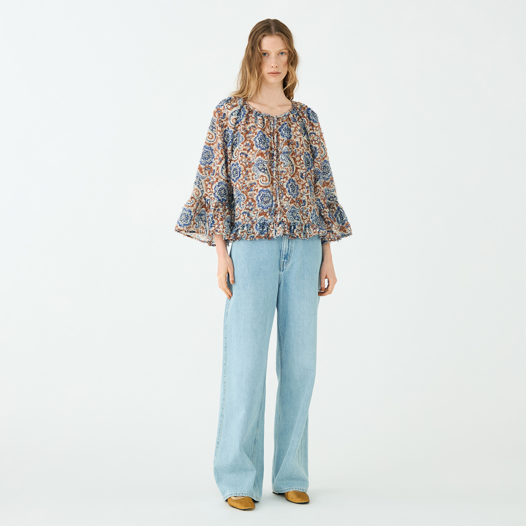 新品！トゥモローランド　SOULEIADOコットンカットジャカード Tブラウス 新品！トゥモローランド SOULEIADOコットンカットジャカード T