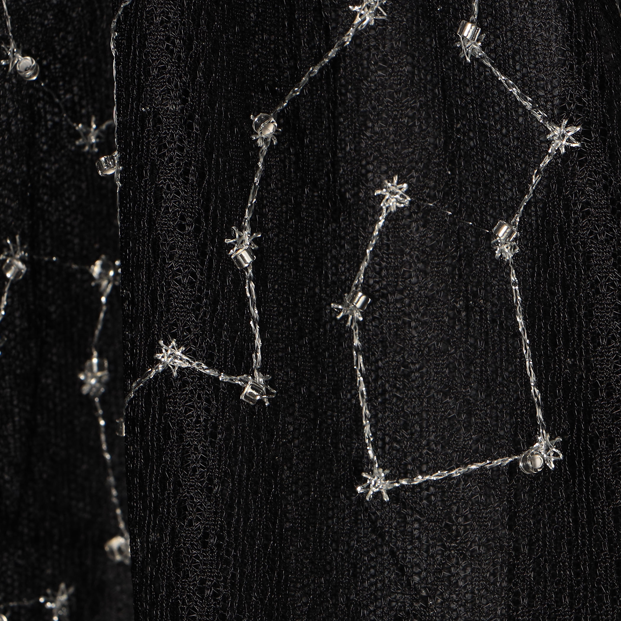 ビーズチュールエンブロイダリー スタンドボートネックブラウス